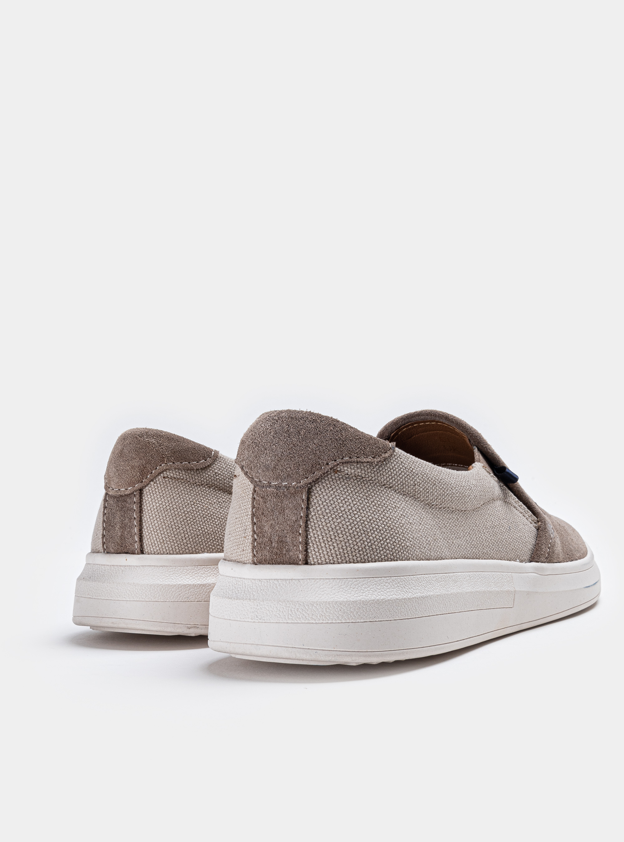Slip-on in canvas e suede, FANGO