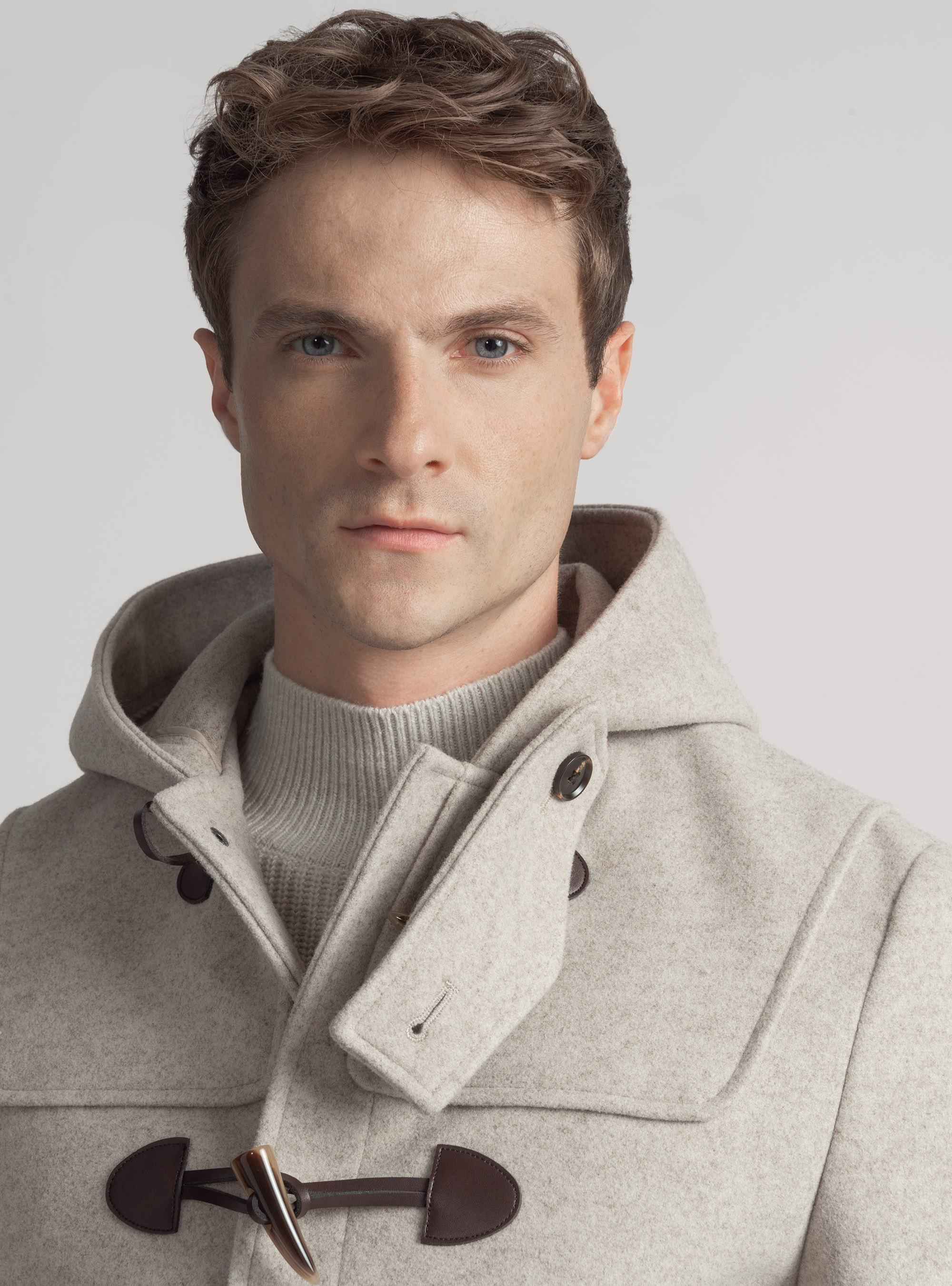 Basic wool-blend Montgomery, ECRU