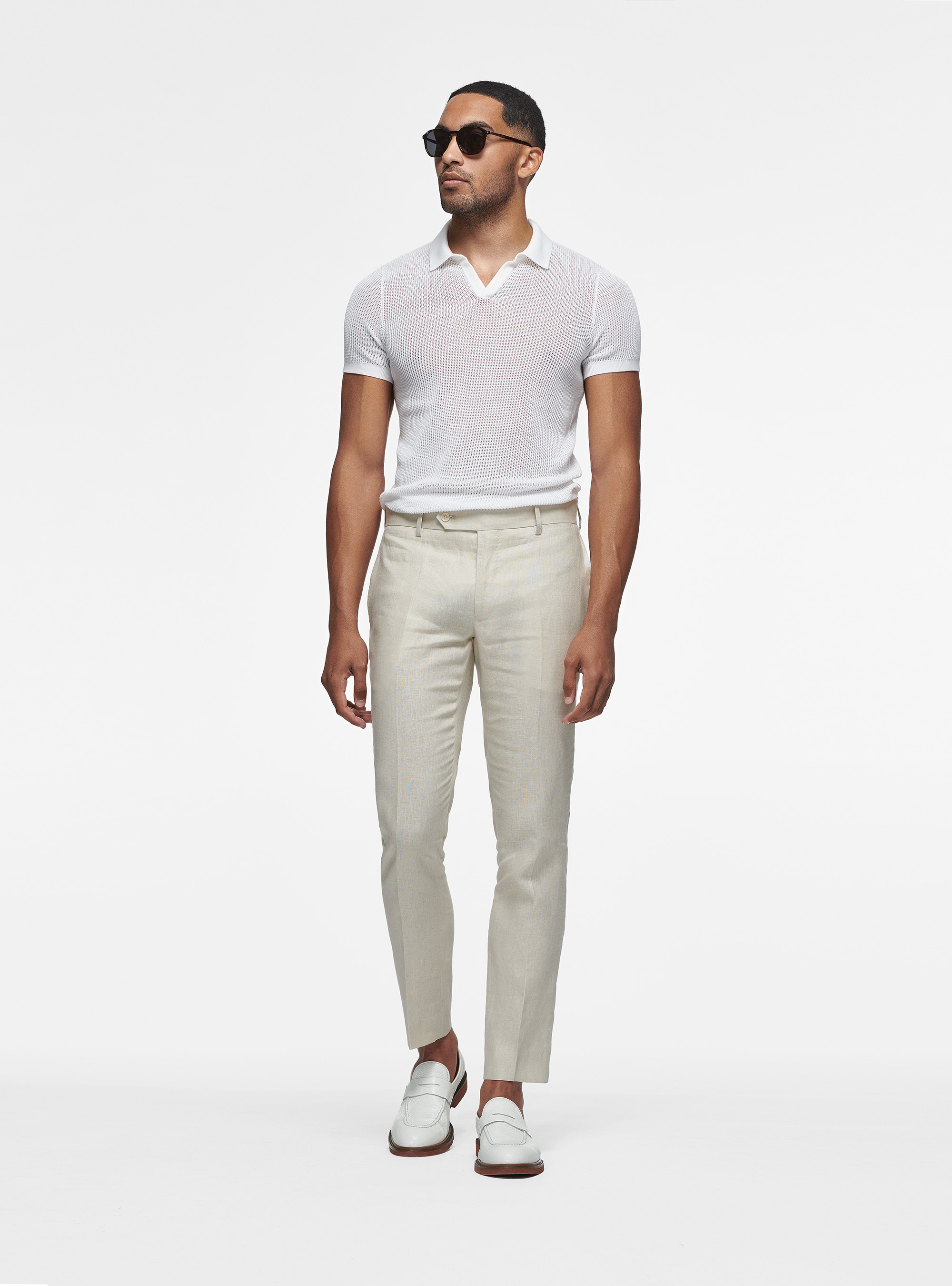 Pantaloni in puro lino, ECRU