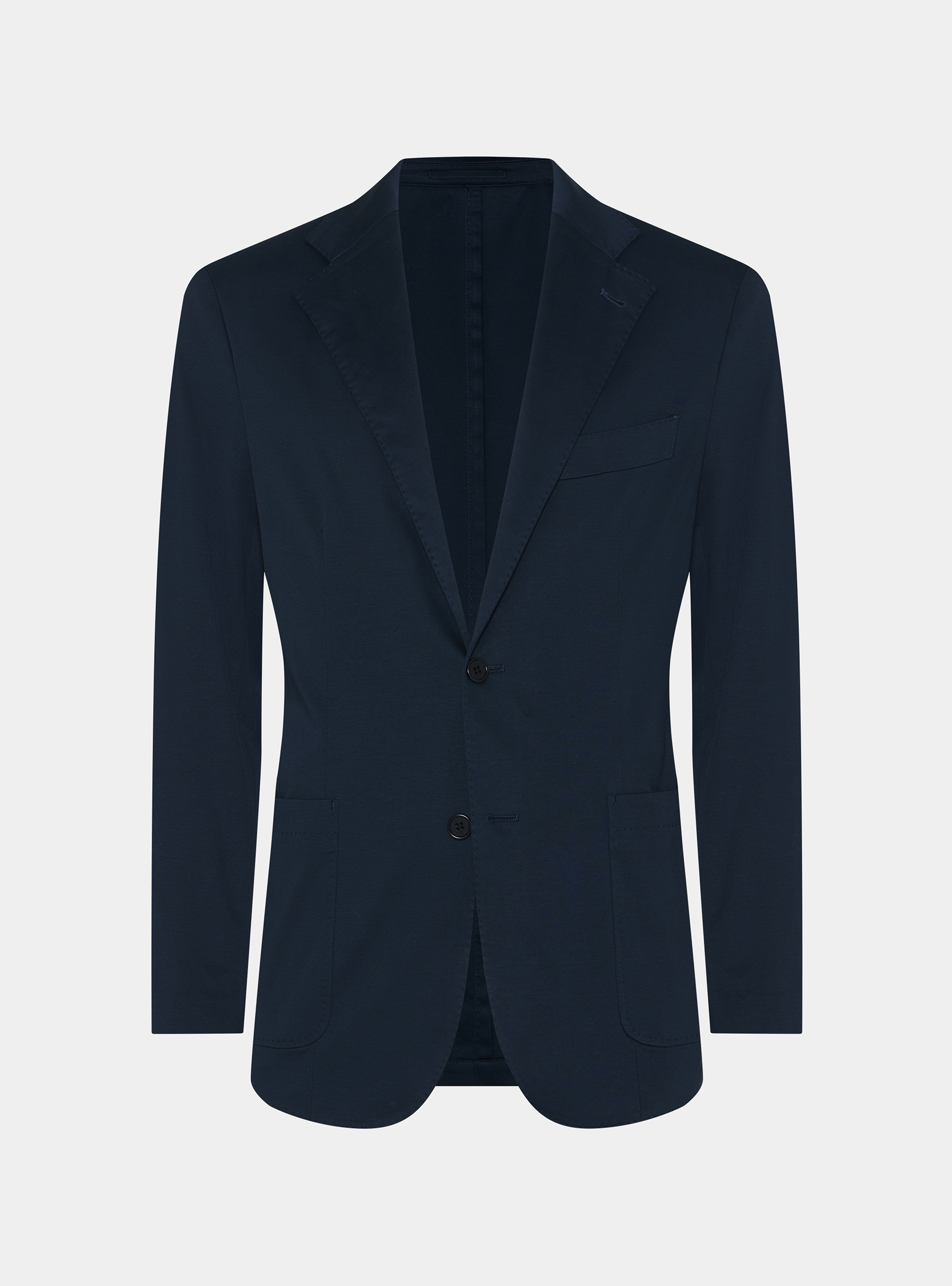 Jacke aus technischem Baumwolljersey, NAVY 0218C