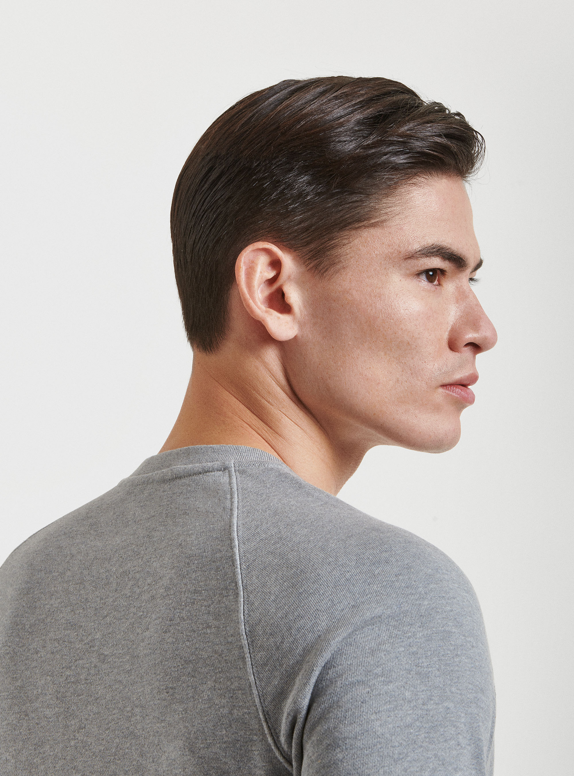 Solid-colour sweatshirt, LIGHT GREY MELANGE