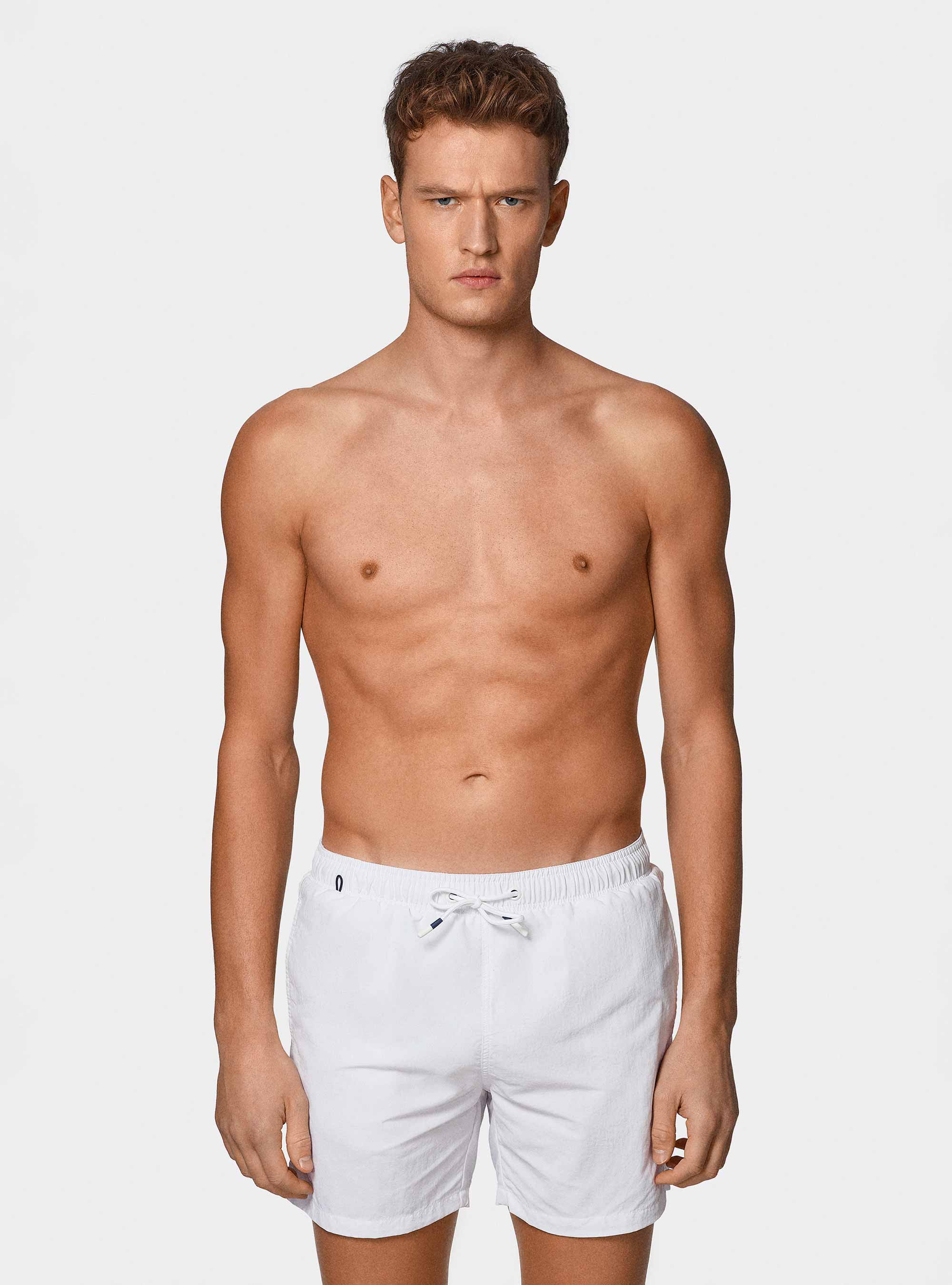 Solid-coloured swimwear, WHITE