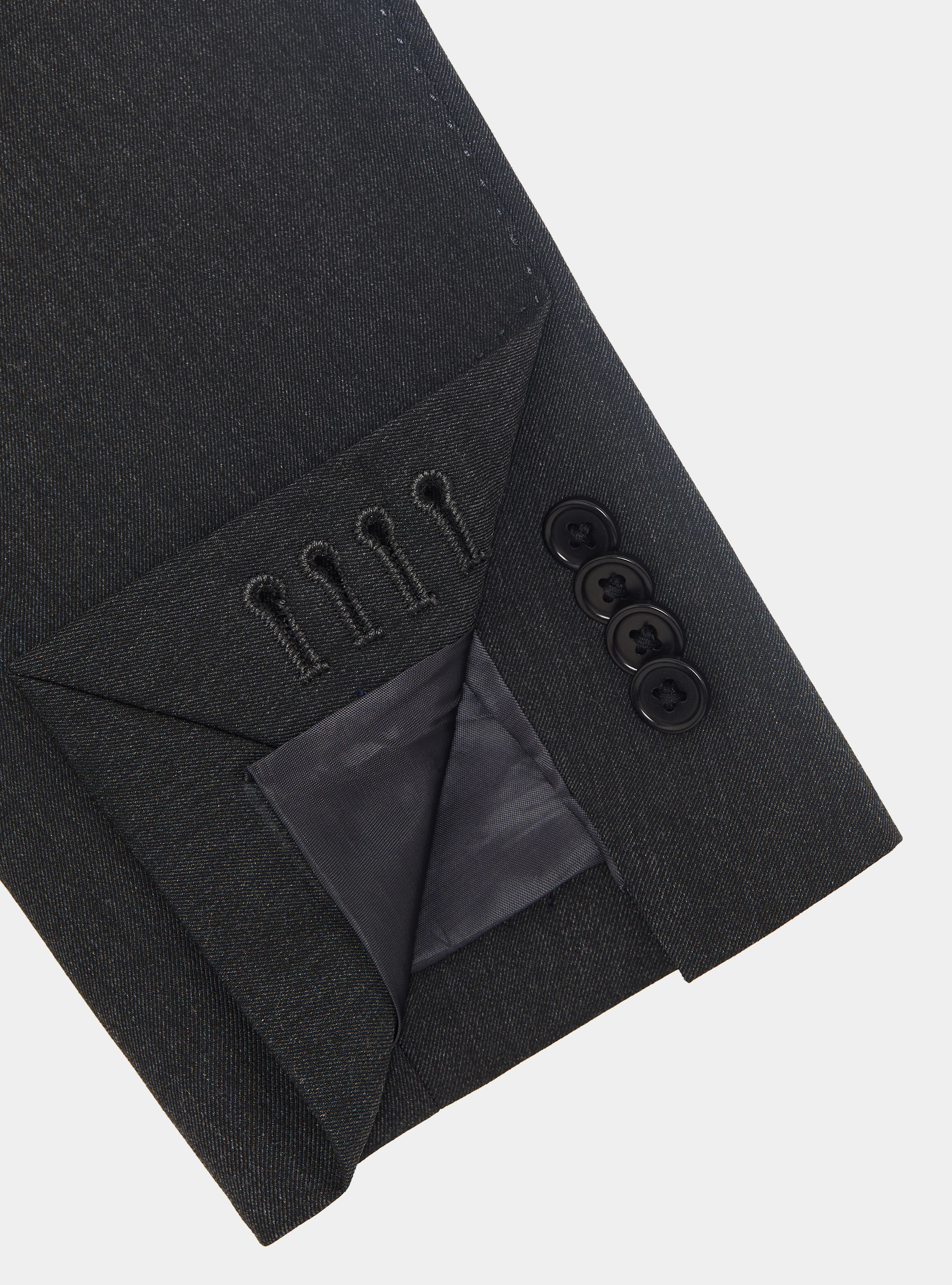 Slim fit suit blazer, ASPHALT GREY