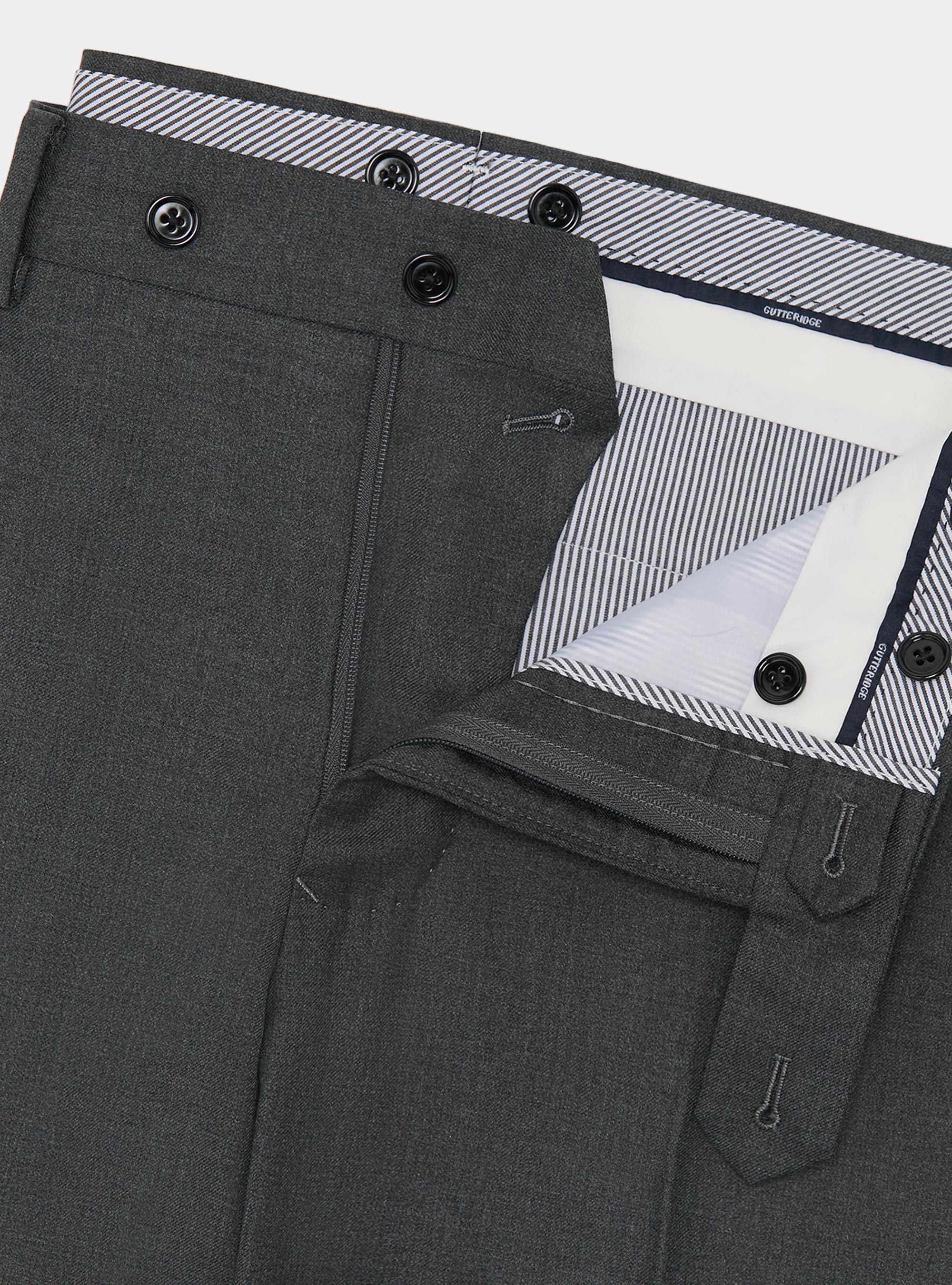 Pure wool suit trousers Vitale Barberis Canonico, ASPHALT GREY