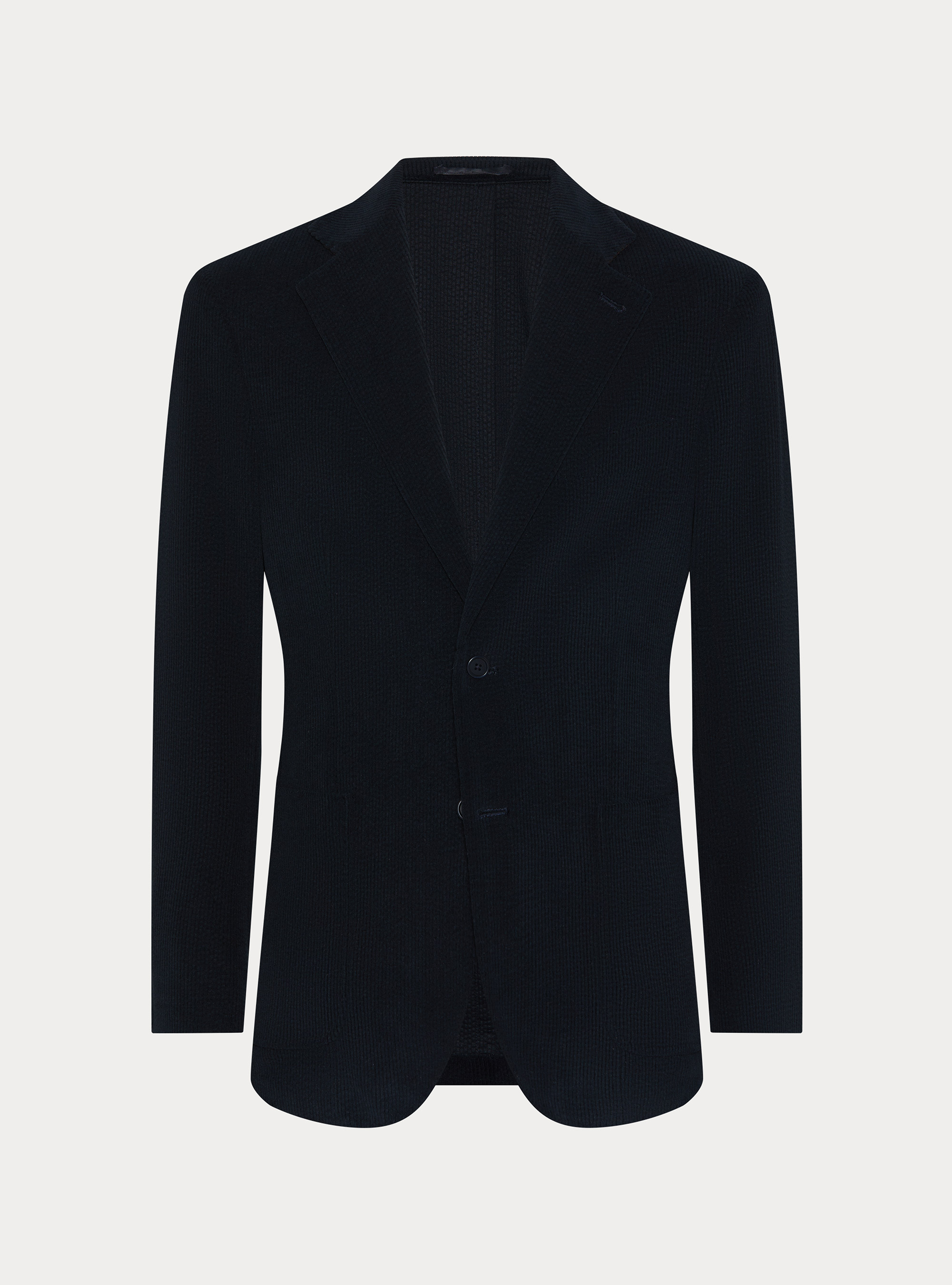 Veste droite en velours extensible, BLEU MARINE