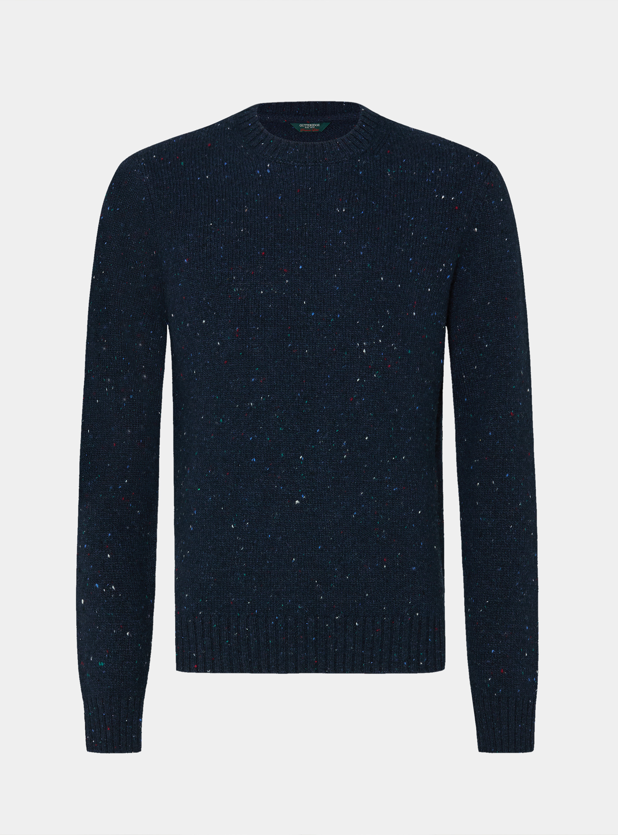 Crew-neck sweater in wool blend, NAVY BLUE