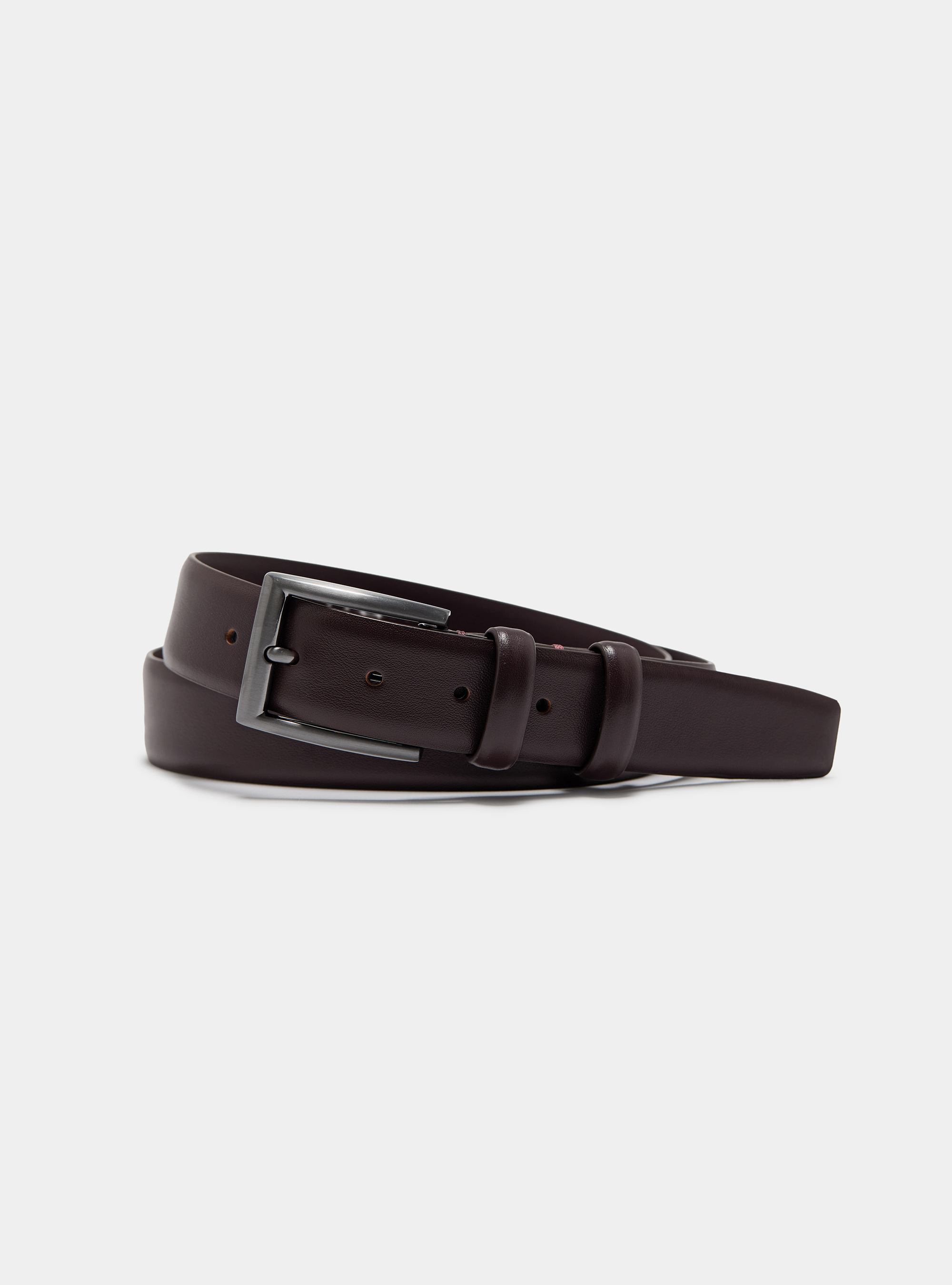 Leather belt, BORDEAUX