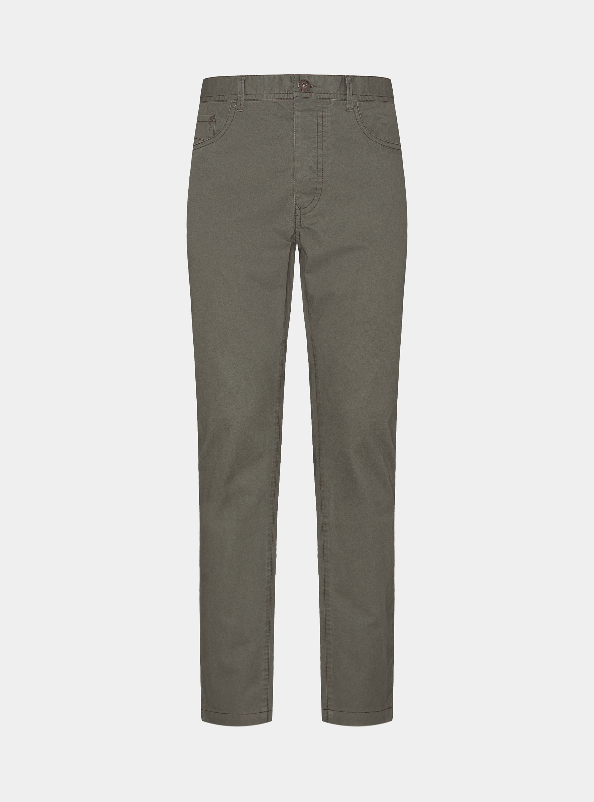Pantaloni slim fit in cotone lavato, MILITARE 0609C