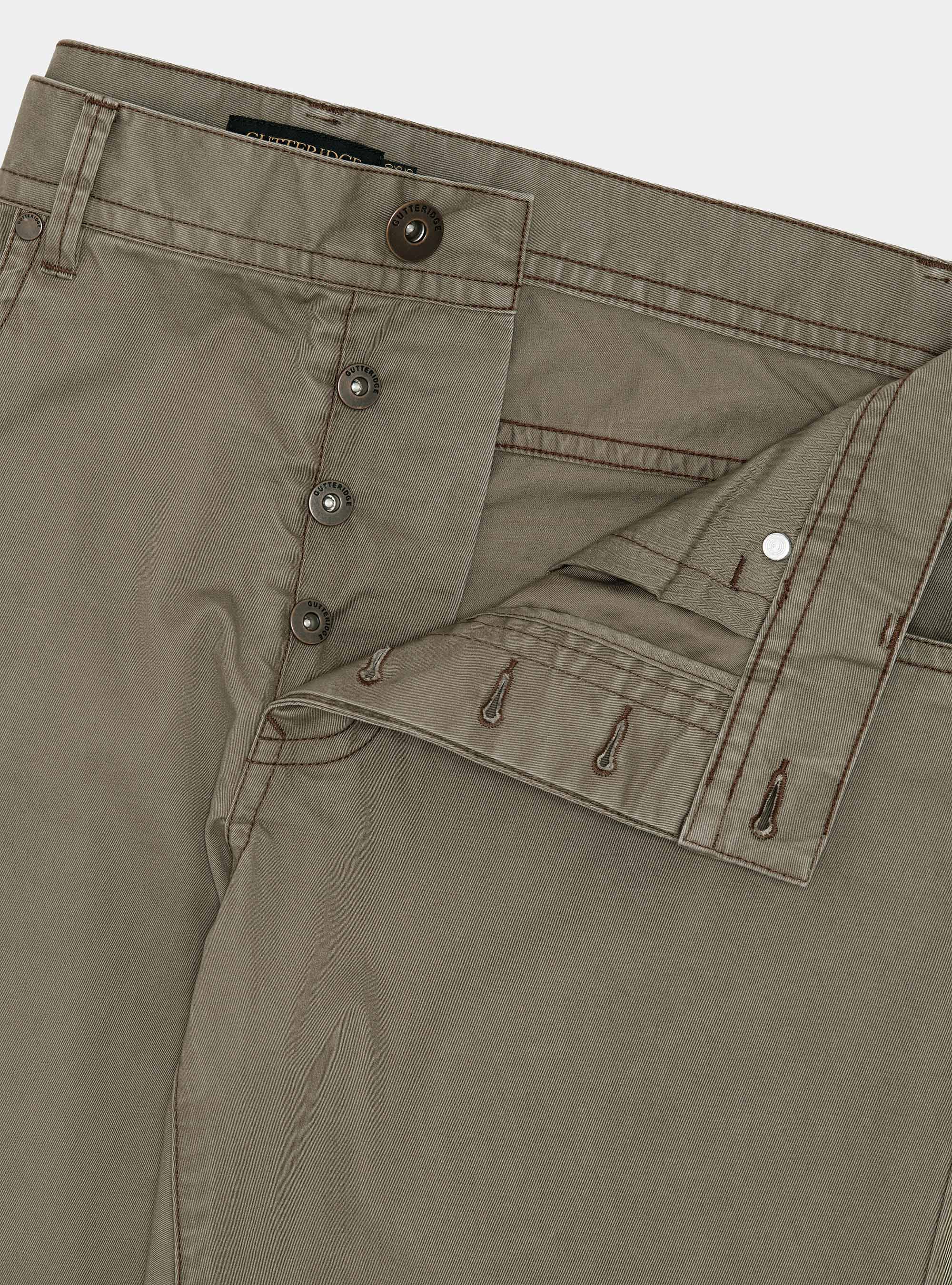 Pantalon slim fit en coton, TORTORA 0542C