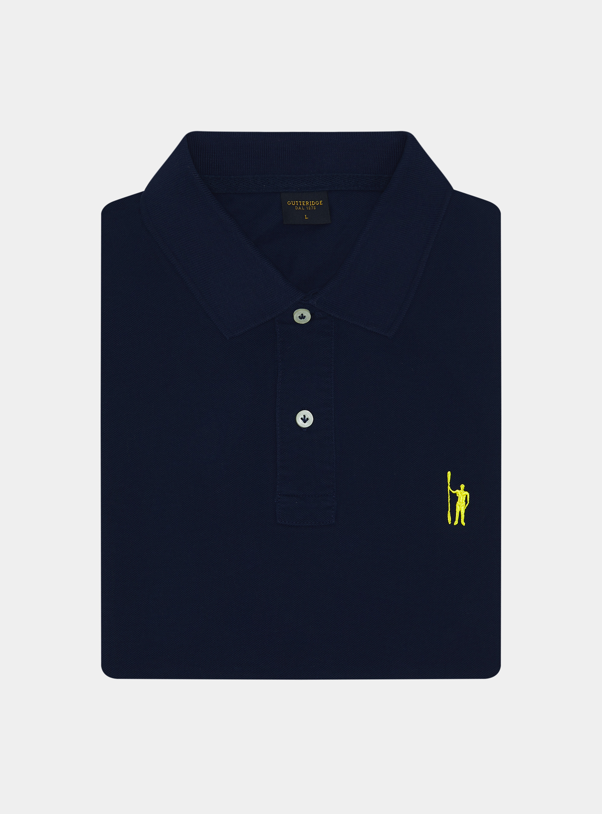 Polo en piqu&eacute; avec broderie, BLEU