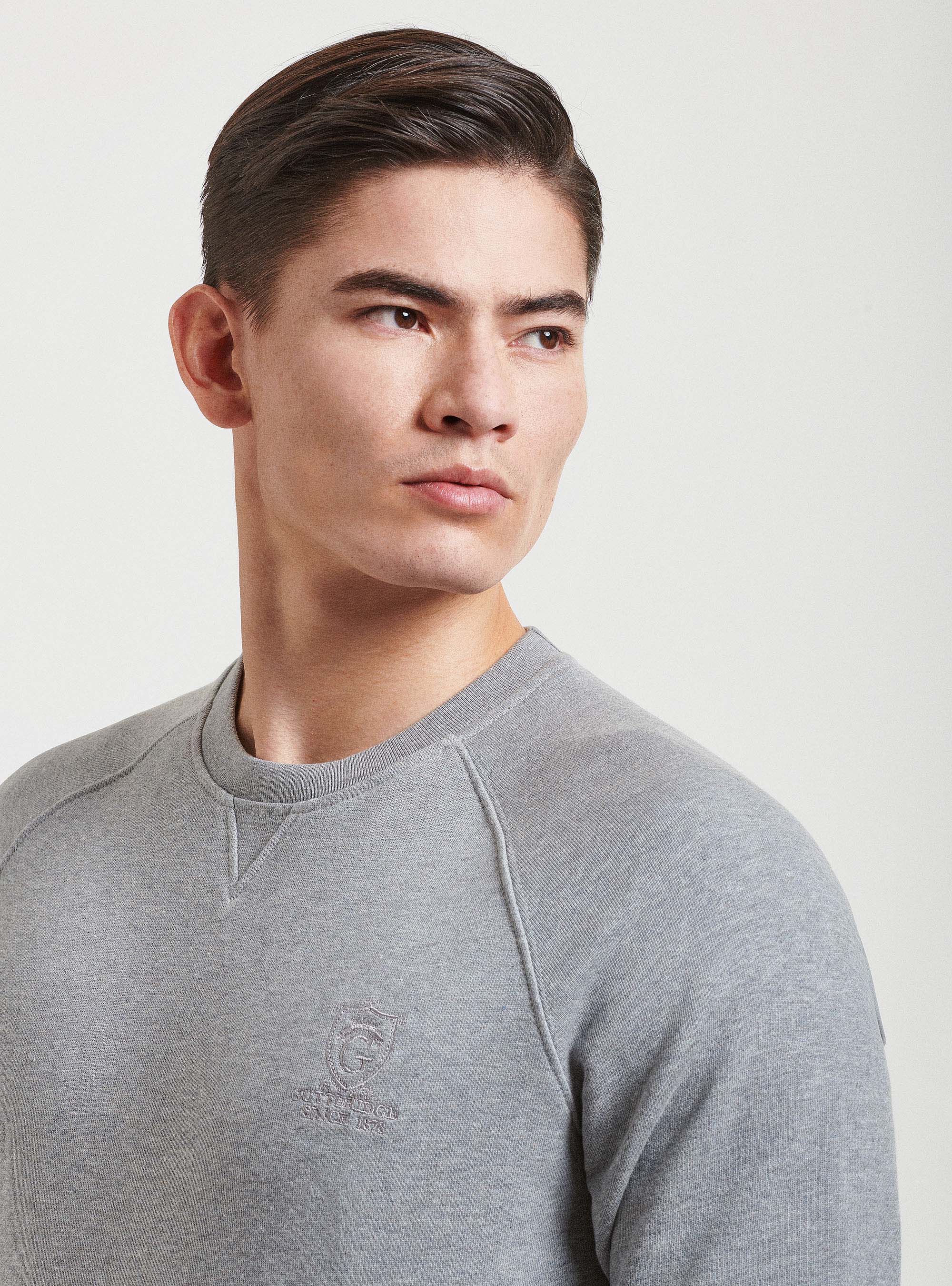 Solid-colour sweatshirt, LIGHT GREY MELANGE