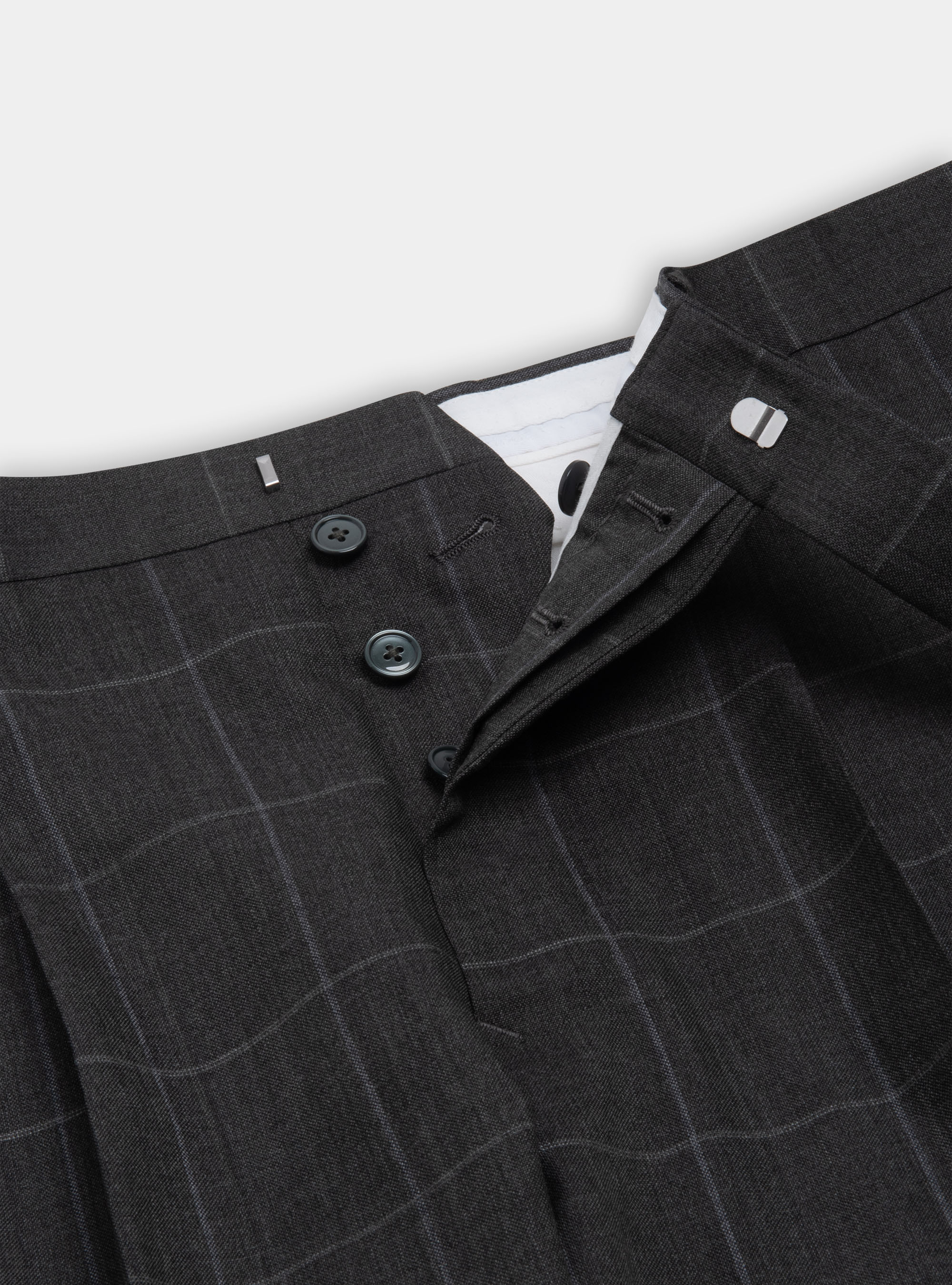 Checked suit trousers in pure wool fabric Vitale Barberis Canonico, GREEN