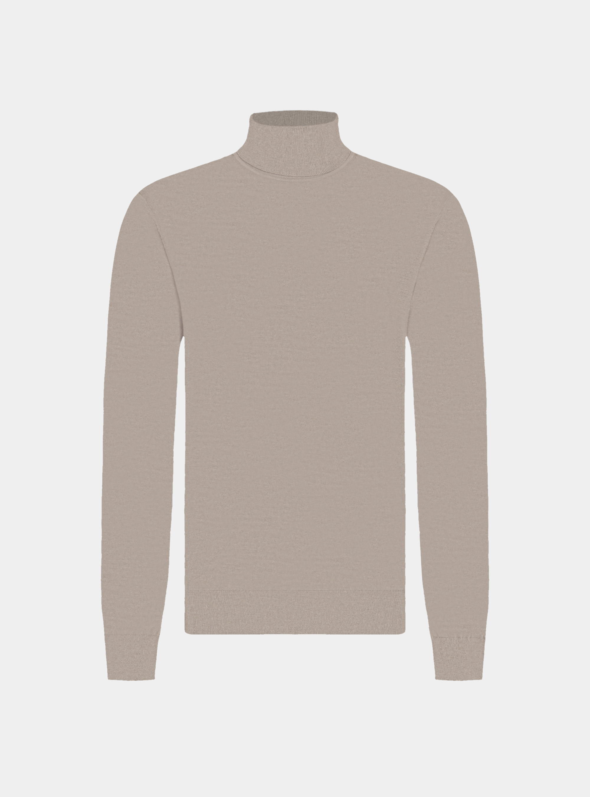 Turtleneck in pure extra-fine merino wool, MUD