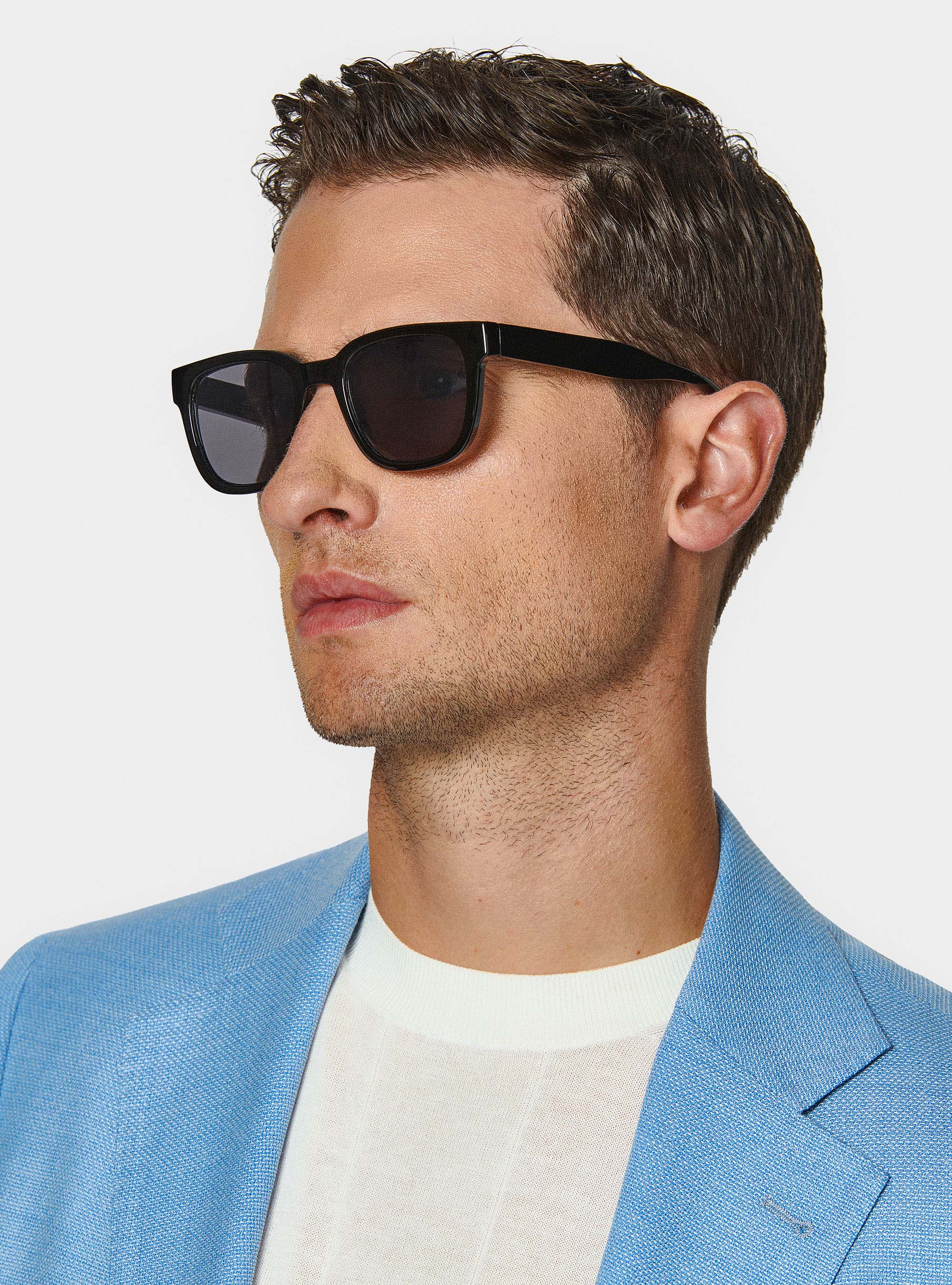 Pure wool hopsack blazer Vitale Barberis Canonico, LIGHT BLUE
