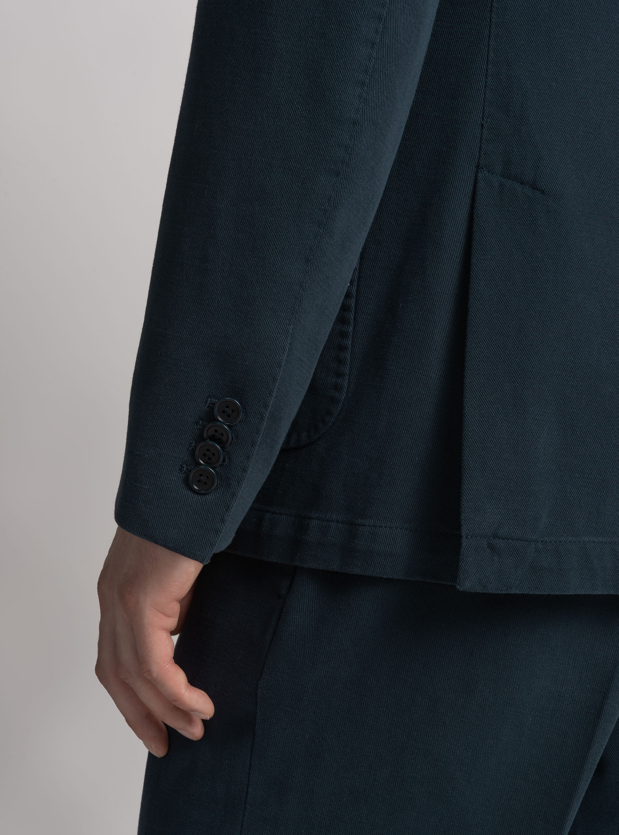 Giacca in cotone e cashmere, BLU NAVY