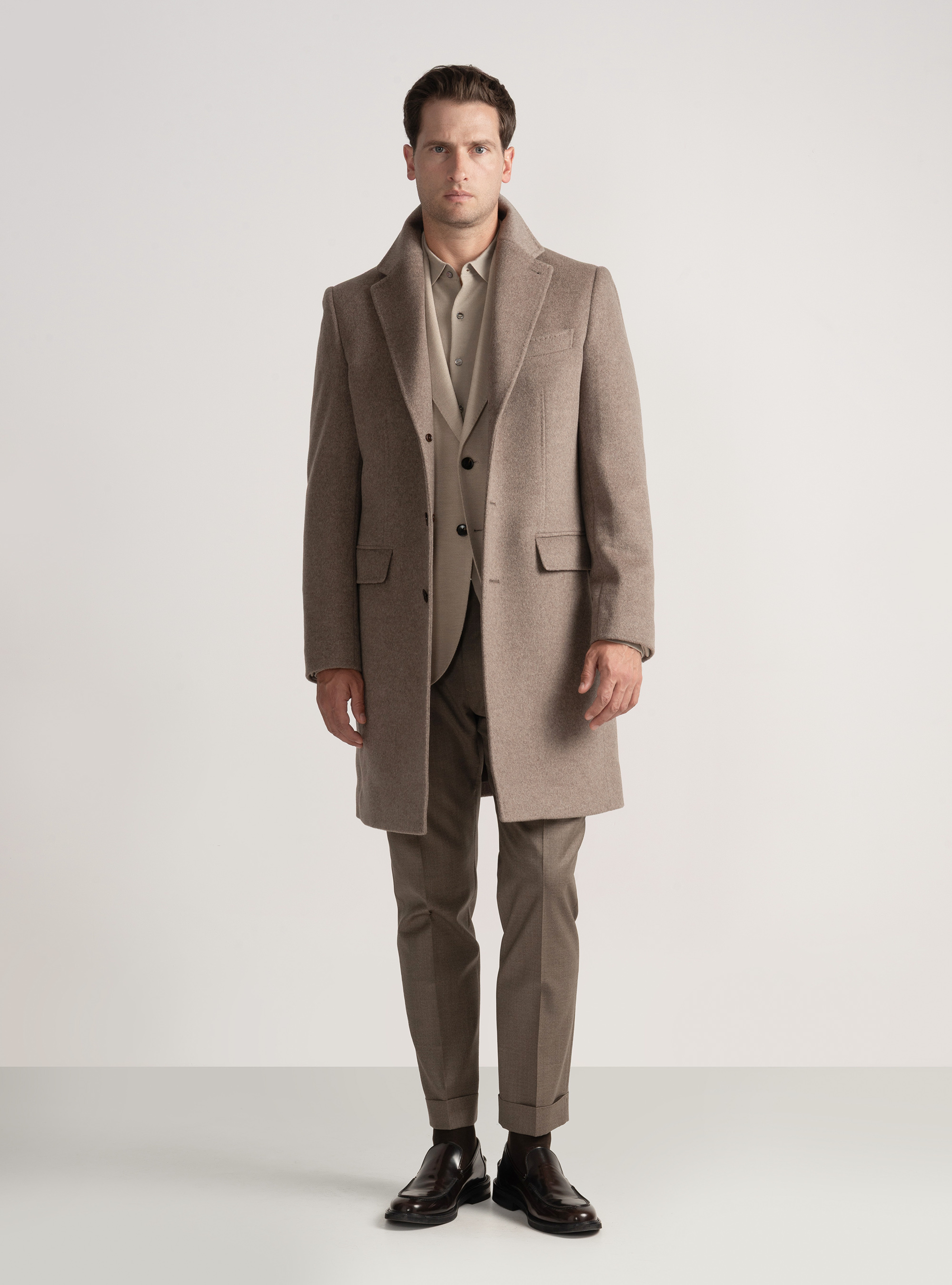 Wool and cashmere coat, MUD