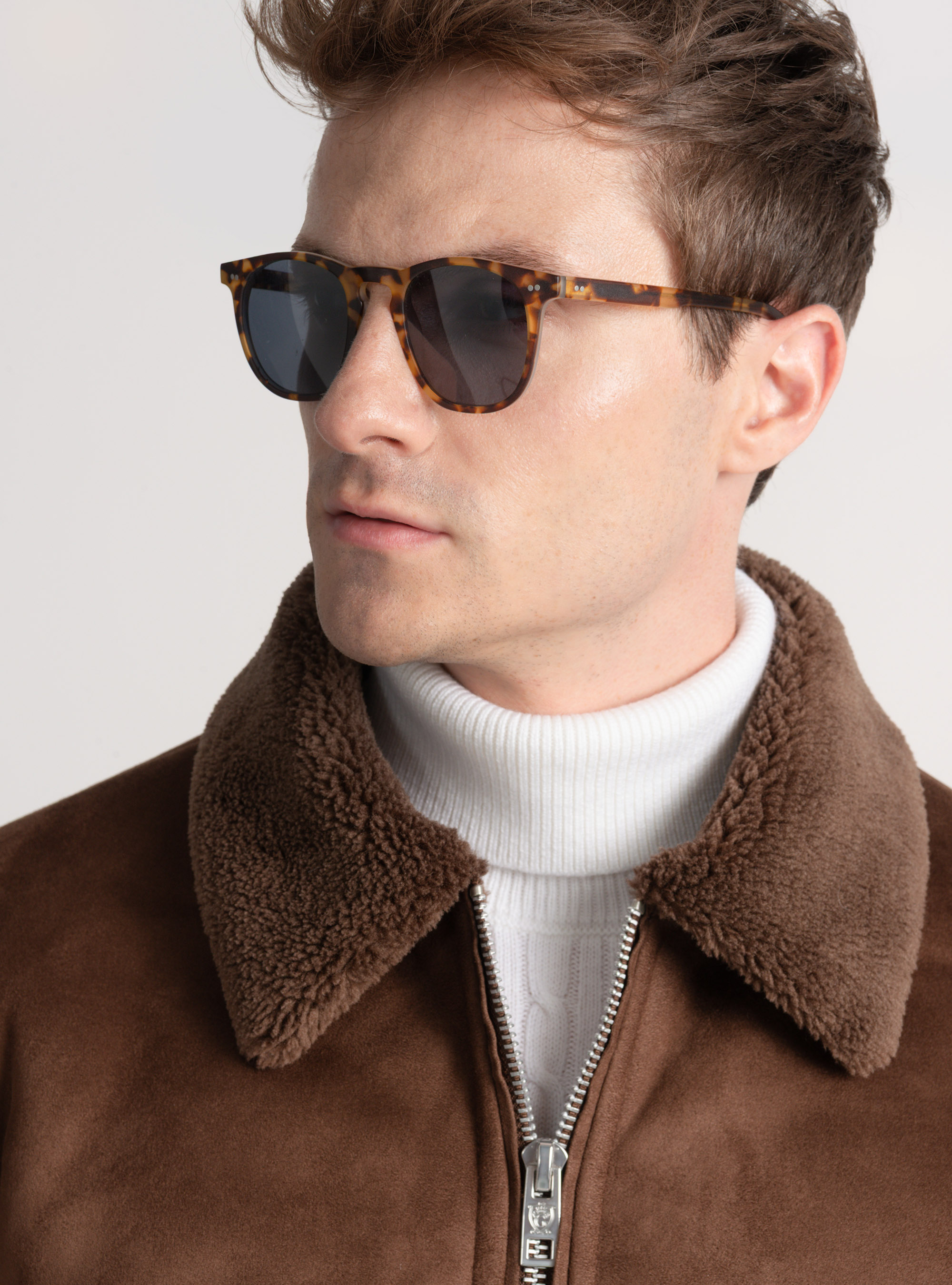 Suede effect bomber, BROWN