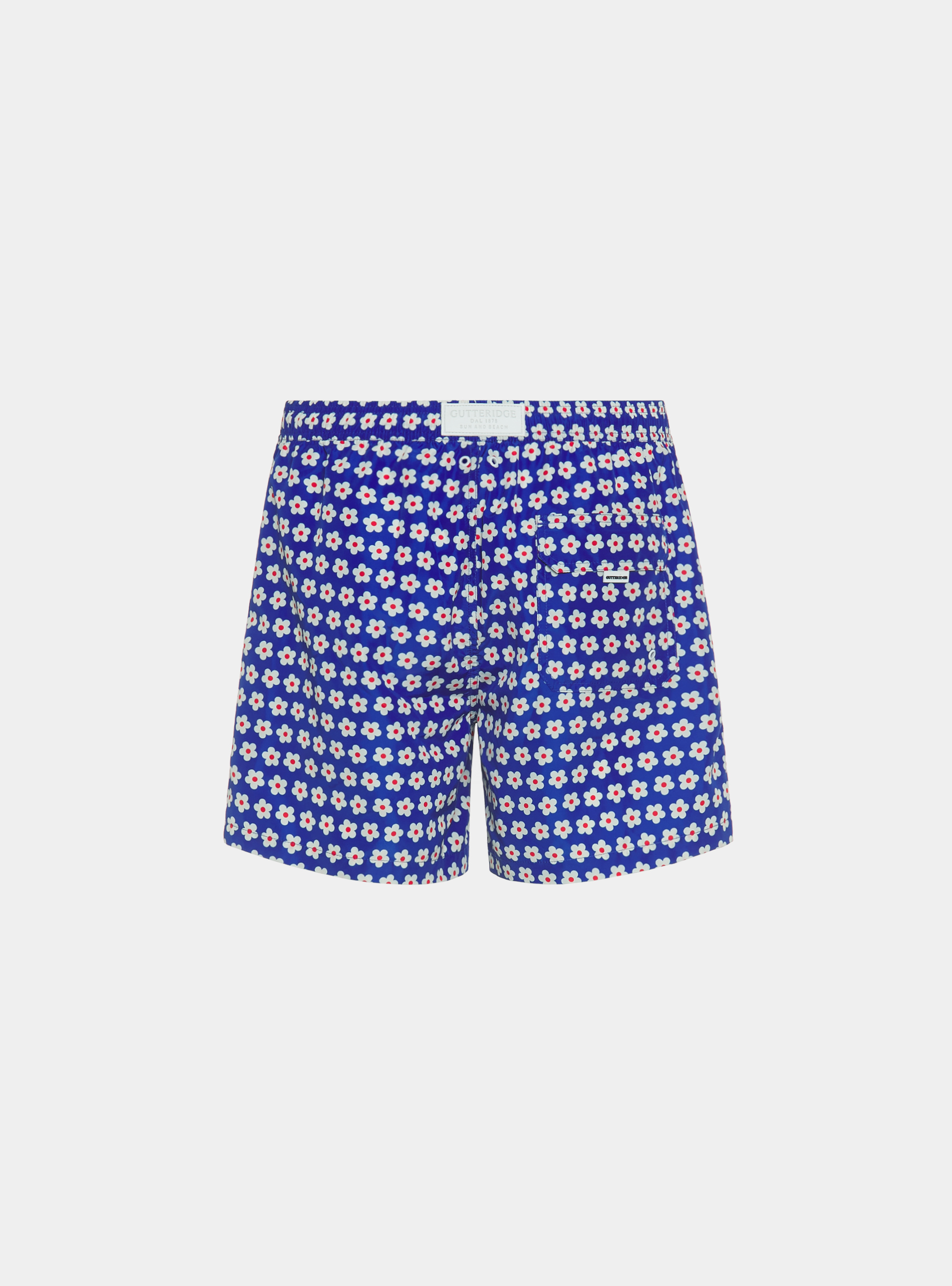 Badeanzug mit G&auml;nsebl&uuml;mchen, BLUE 0241C