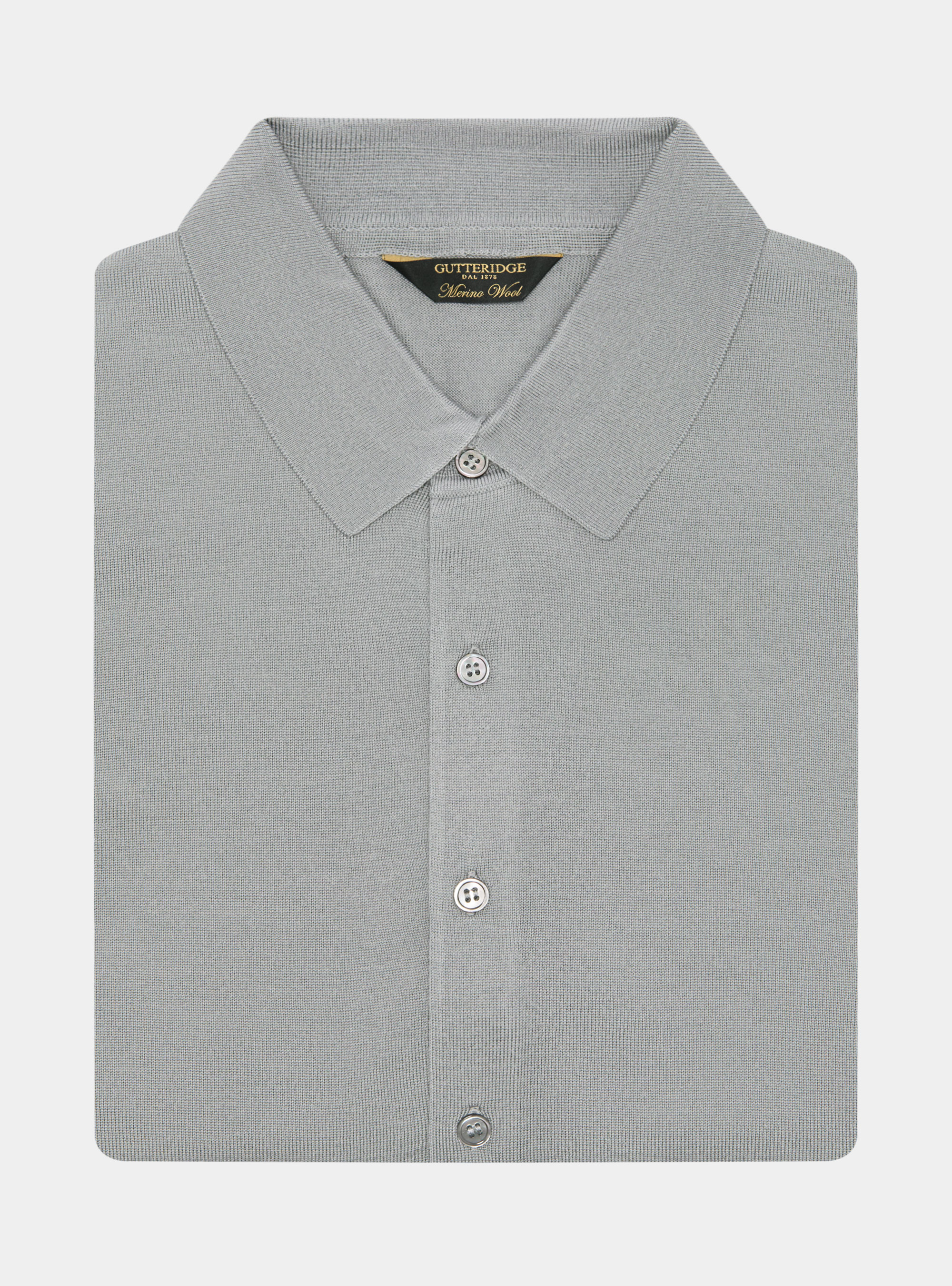 Polohemd aus extrafeiner Merinowolle, GRIGIO 0120C