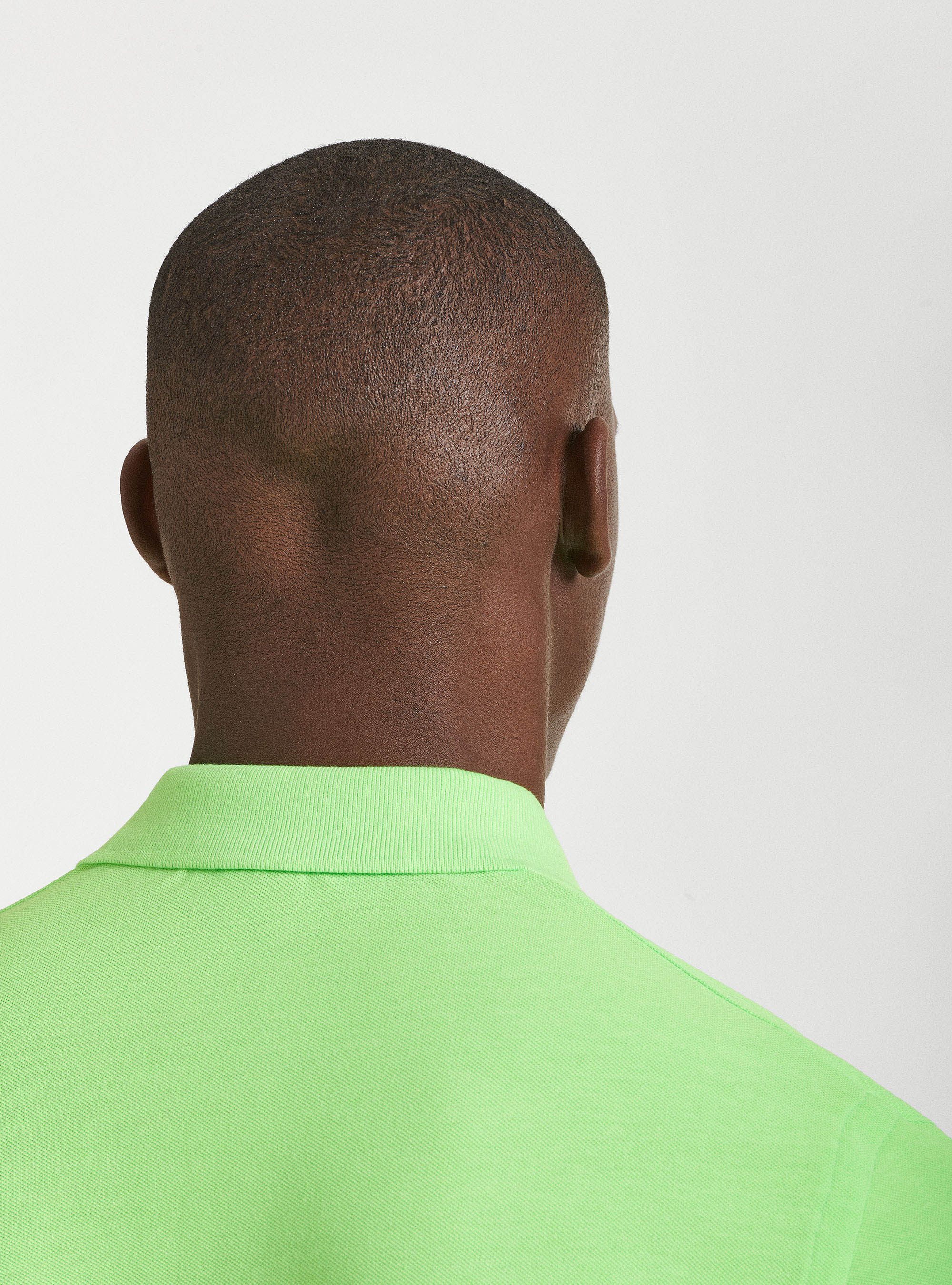 Polo fluorescente in piquet con ricamo, LIME 0658C