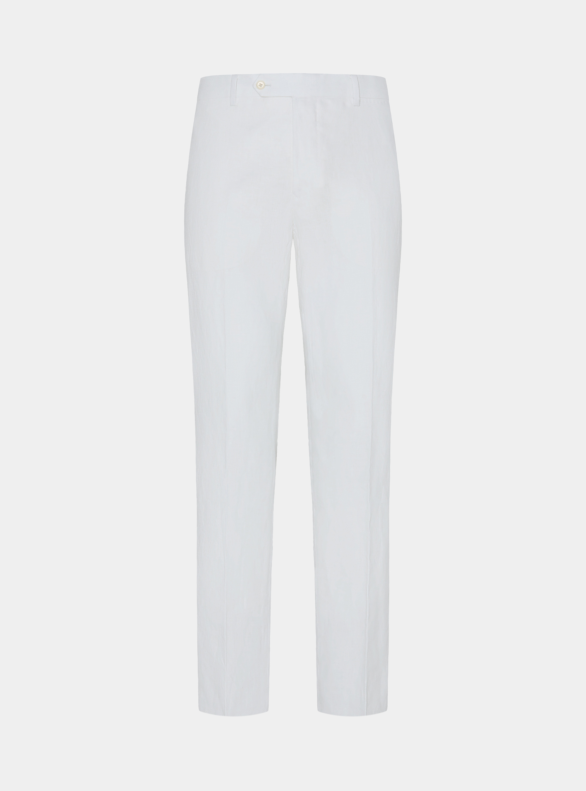 Pure linen suit trousers, WHITE
