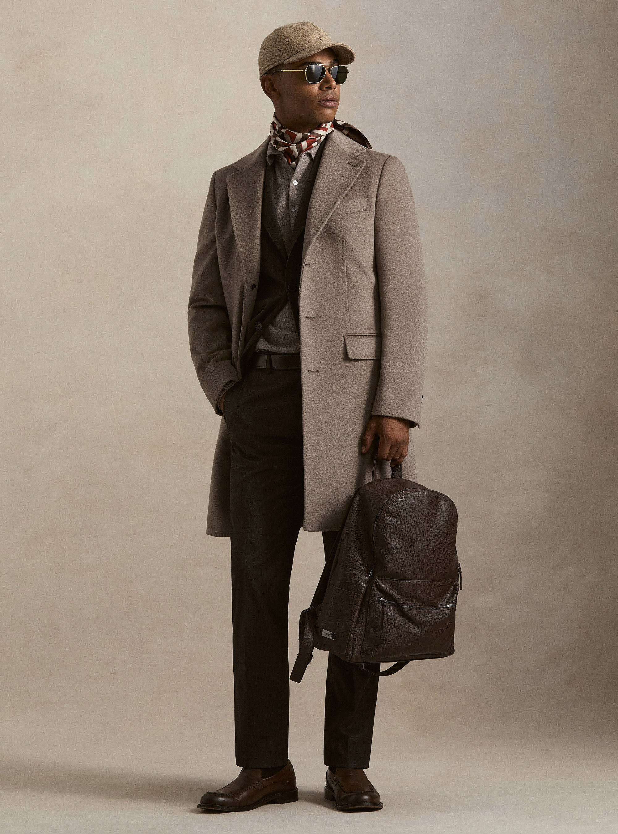 Single-breasted wool and cashmere coat, FANGO 0555C