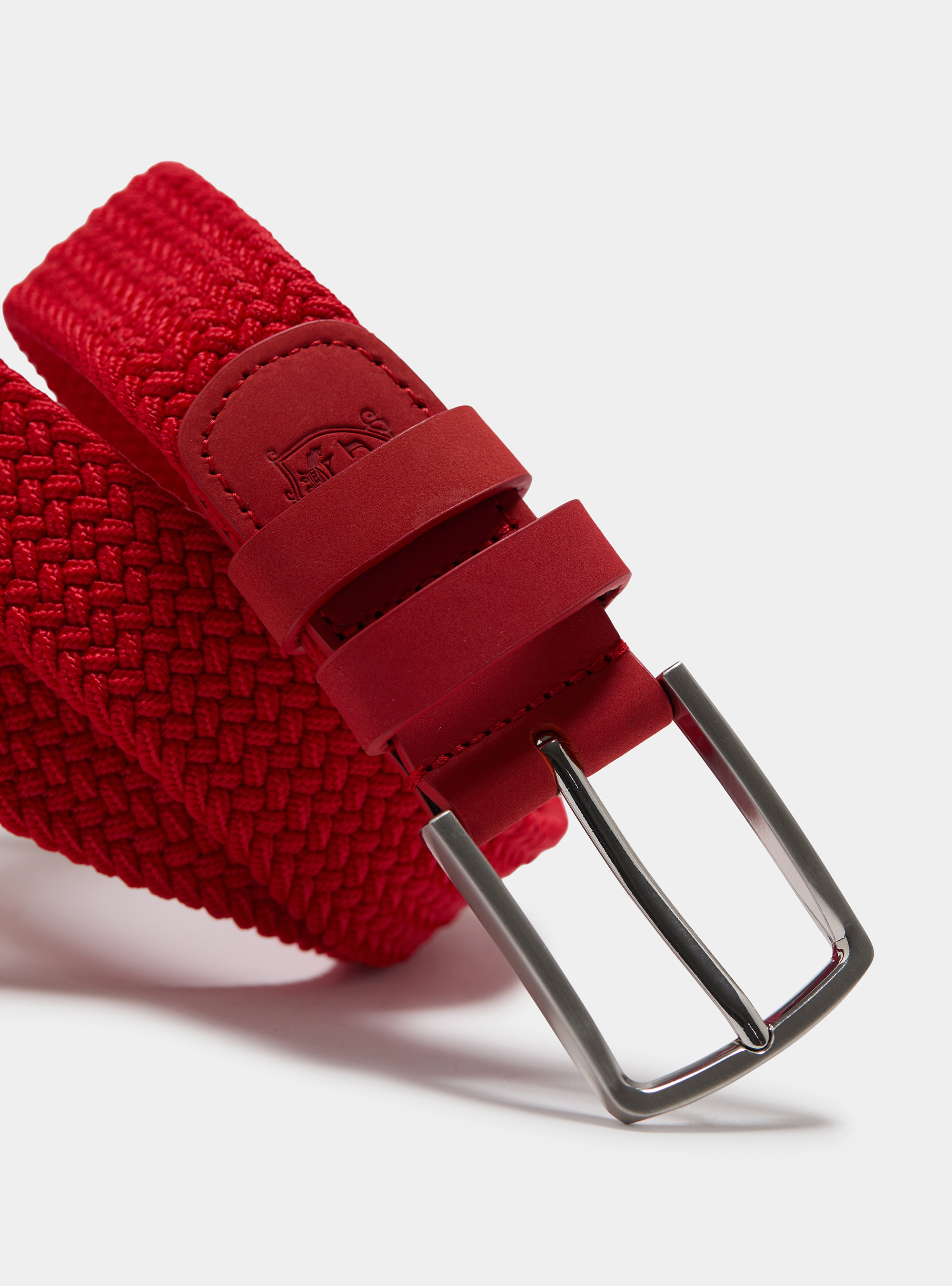 Geflochtener elastischer G&uuml;rtel, ROSSO 0349C