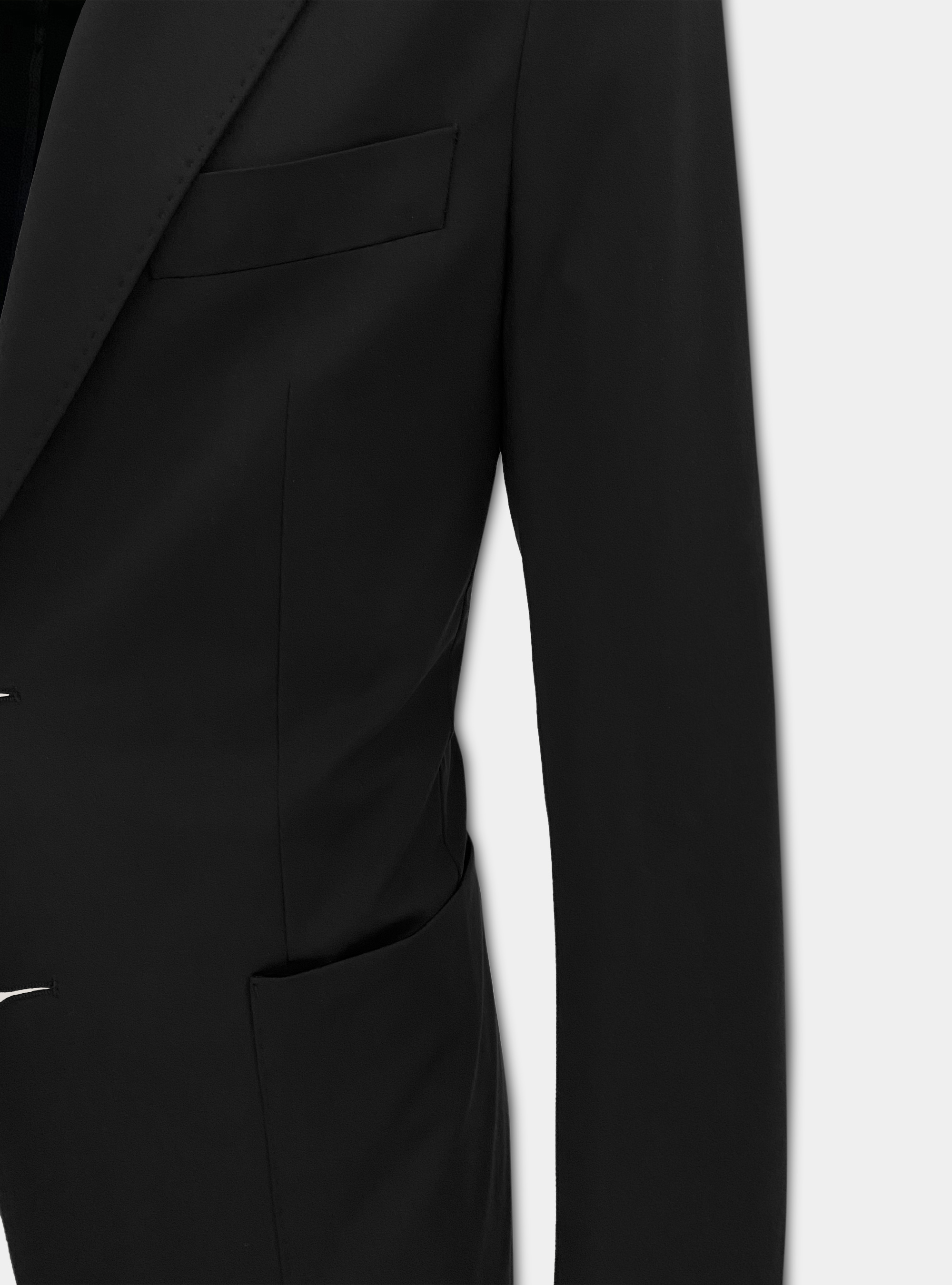 Technical fabric blazer travelwear, BLACK