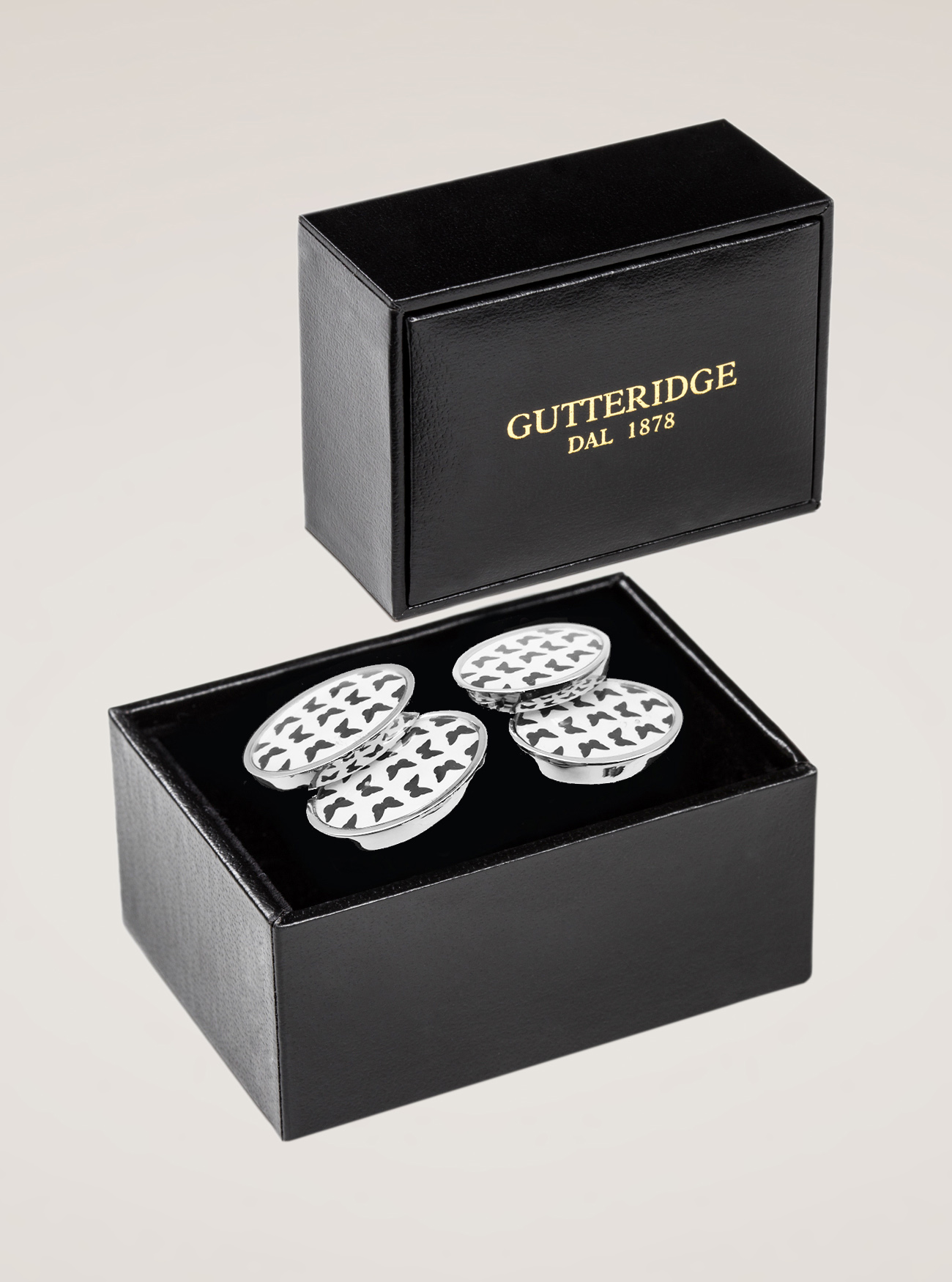 Microfantasy cufflinks, WHITE