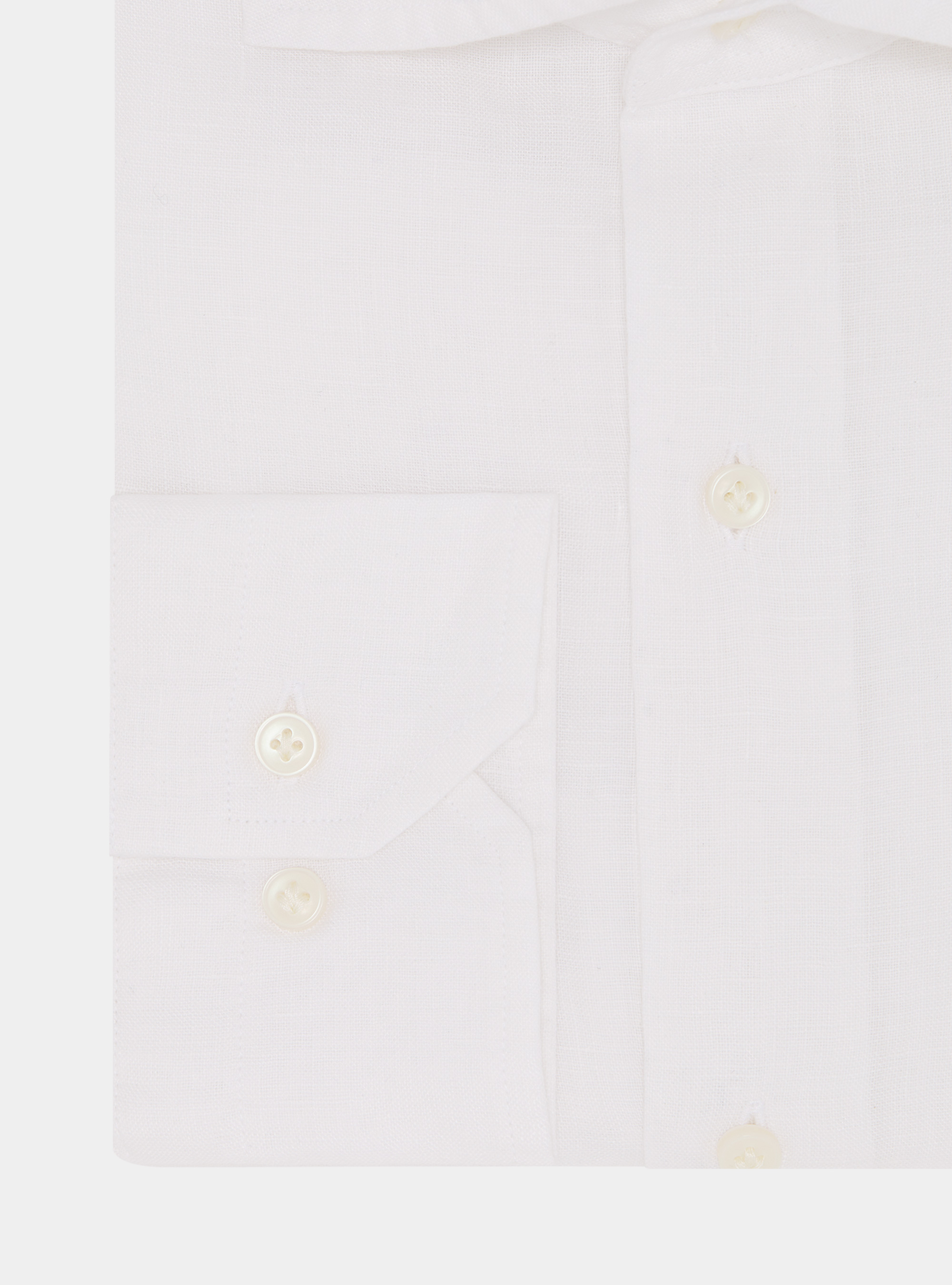 Camicia in puro lino, BIANCO