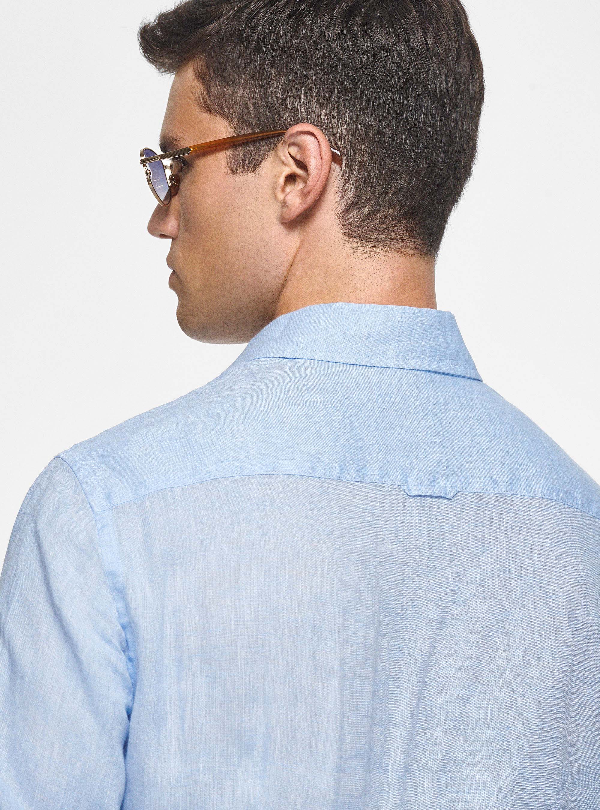 Pure linen shirt, LIGHT BLUE