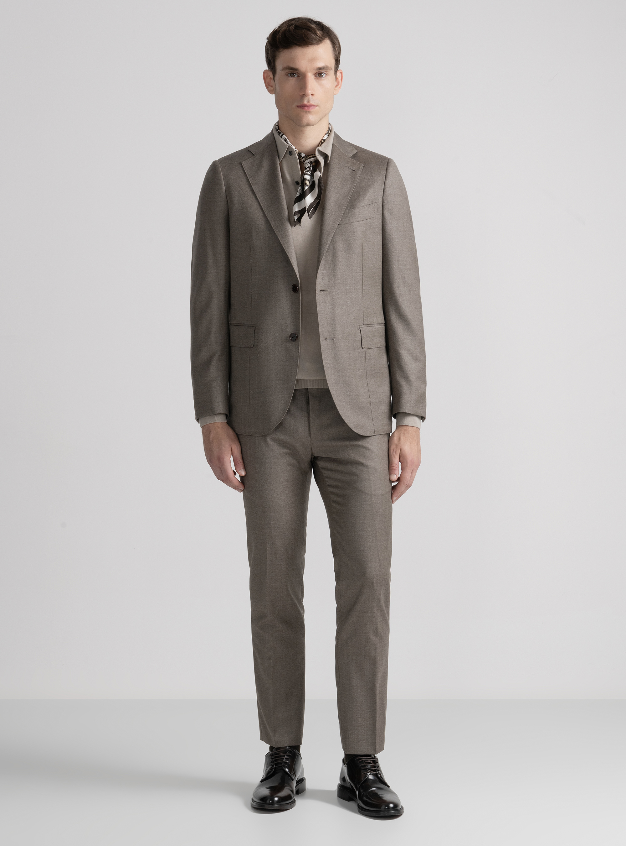 Trousers in pure 110's superfine wool, SAND