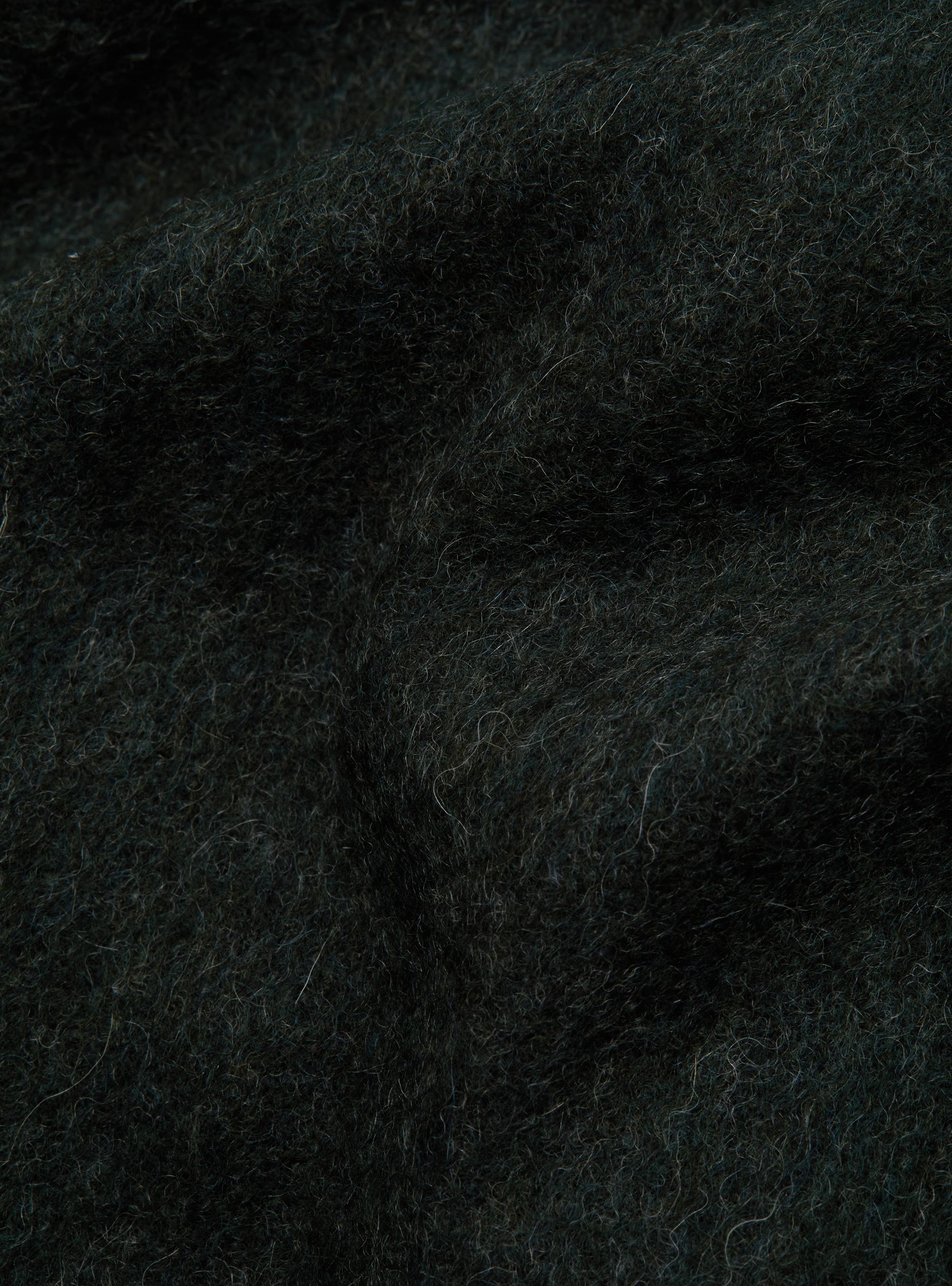 Sciarpa double face con ricamo in lana cashmere, VERDE