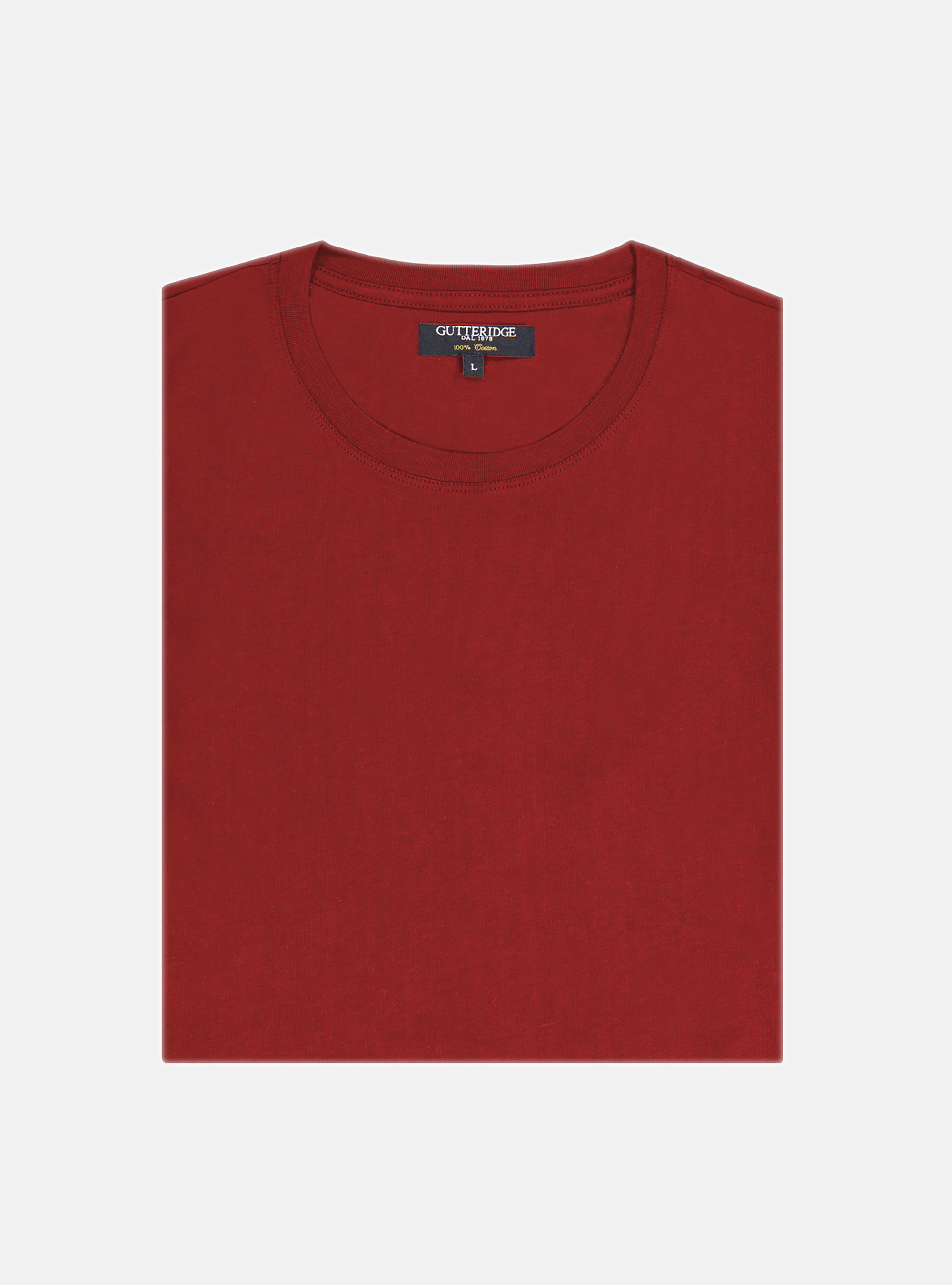 Camiseta de media manga de algod&oacute;n, ROJO