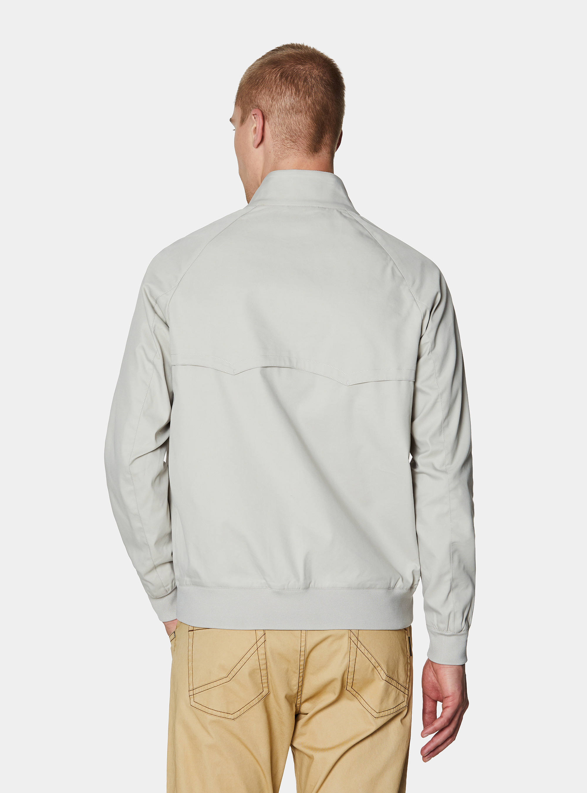 Cotton blend bomber jacket, ECRU