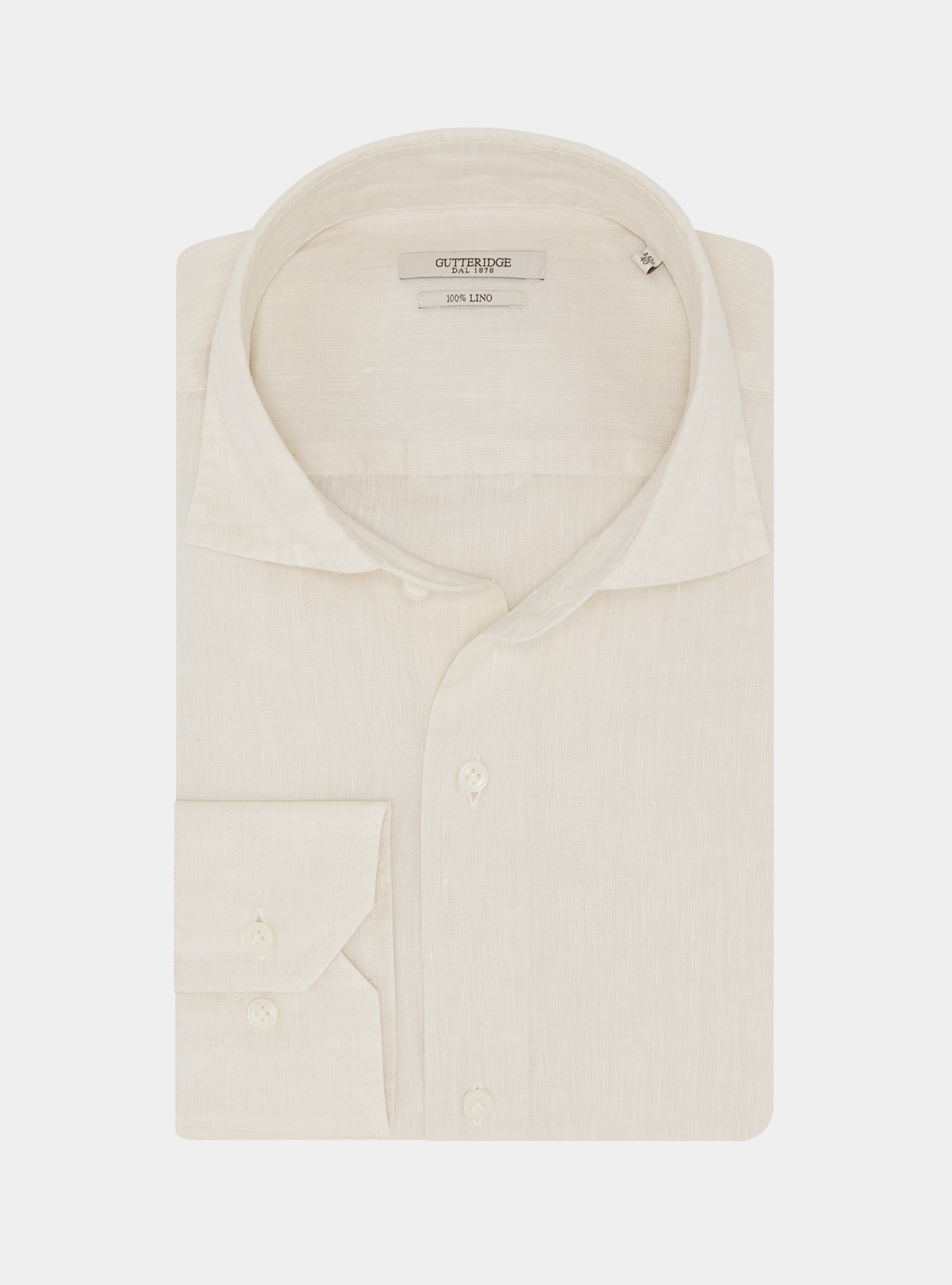 Camicia in puro lino, ECRU