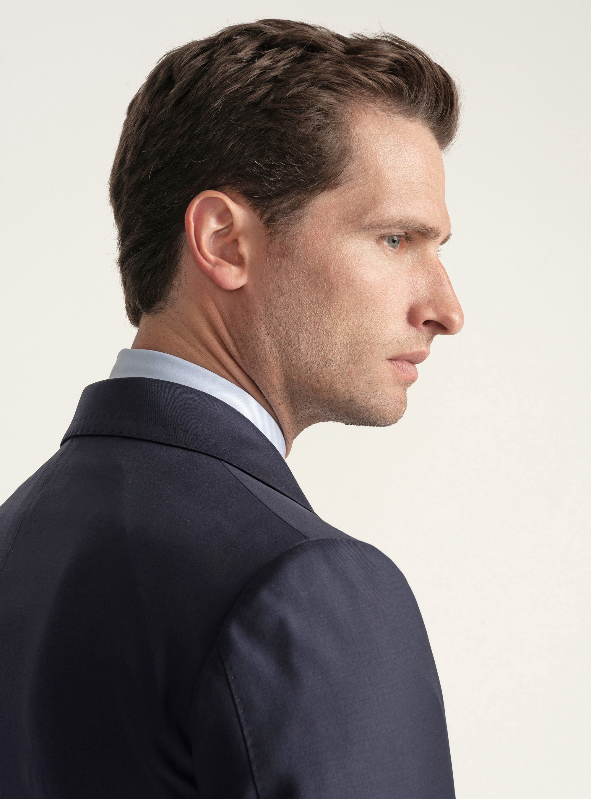 Vitale Barberis Canonico double-breasted wool blazer, NAVY BLUE
