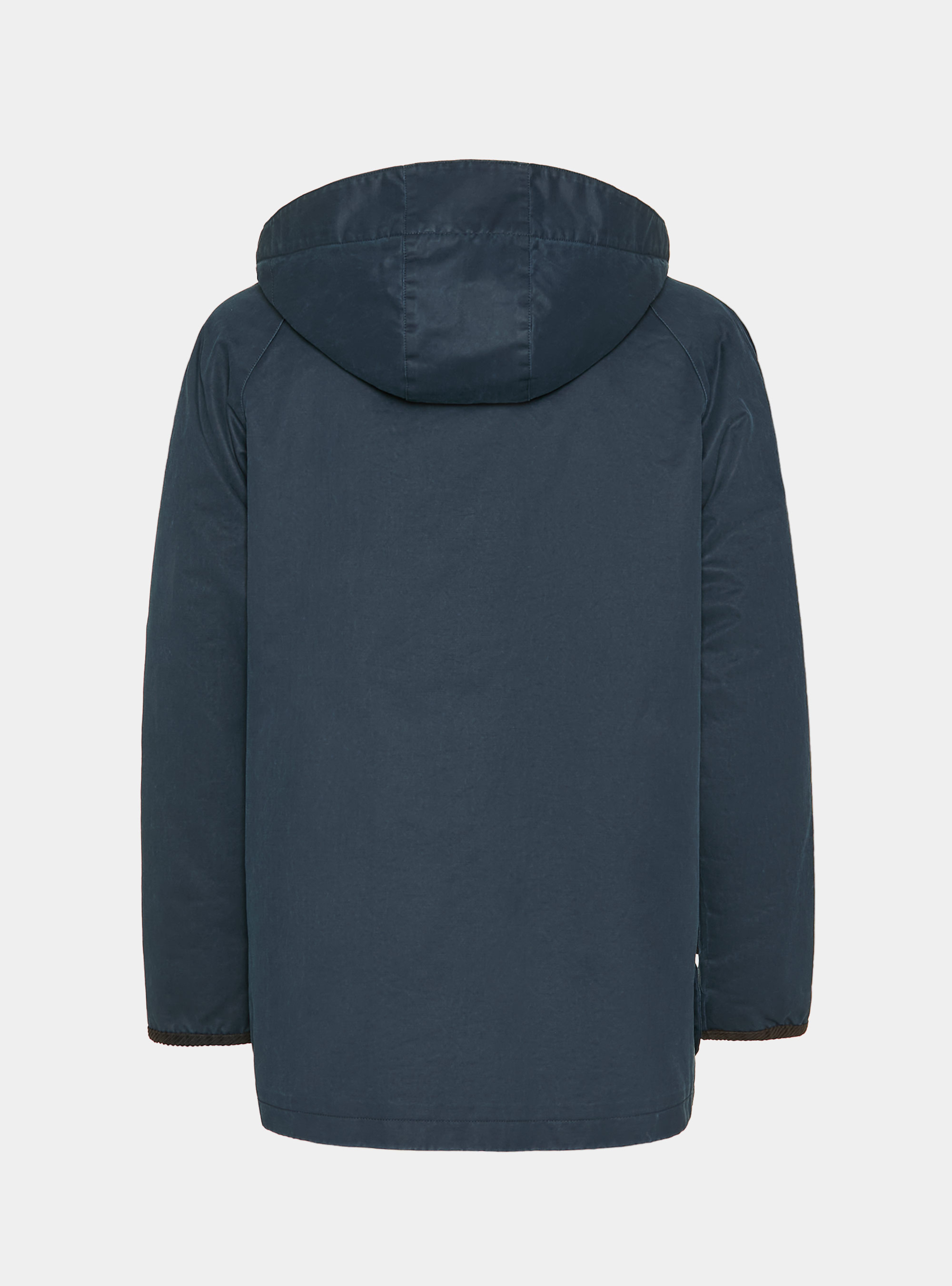 Cotton-blend waxed jacket, NAVY BLUE