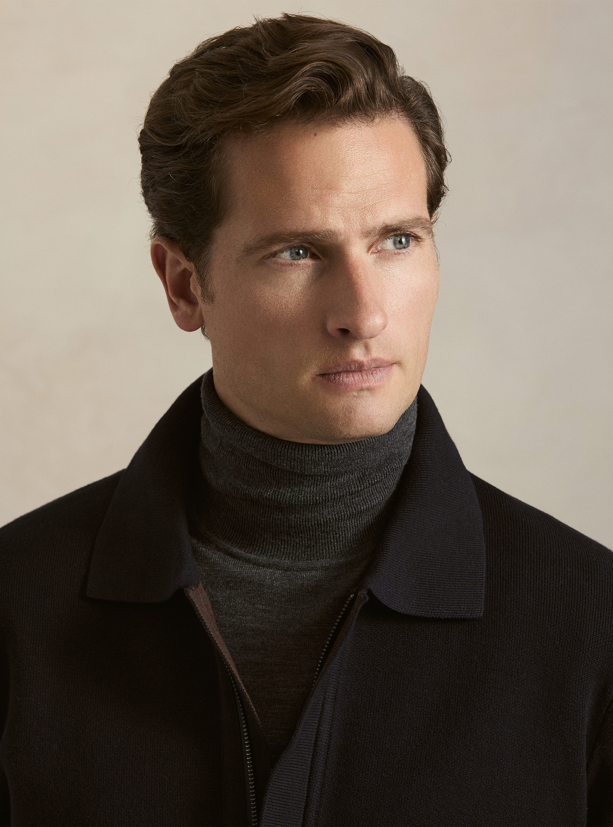 Bomber in maglia in misto cotone, BLU NAVY