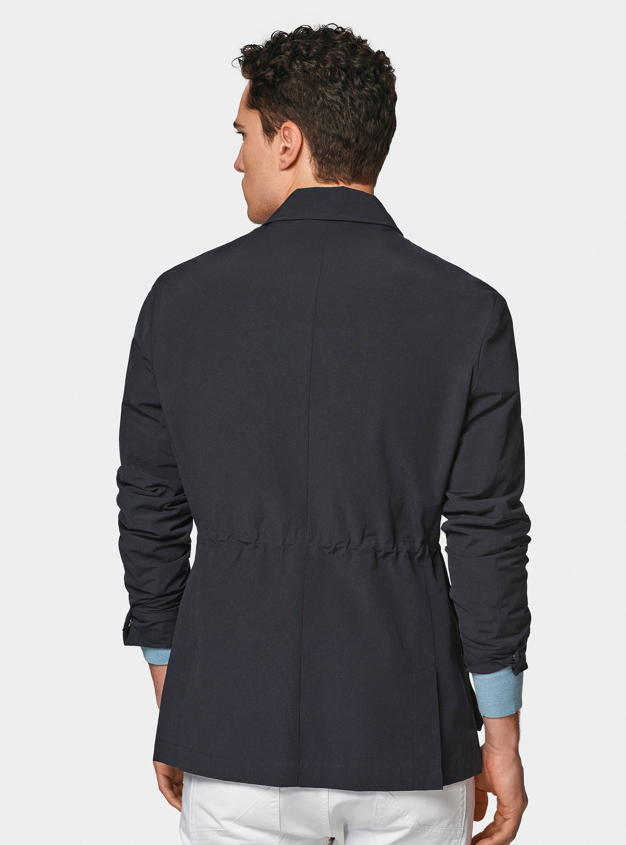 Field jacket in misto cotone nylon, NAVY BLUE