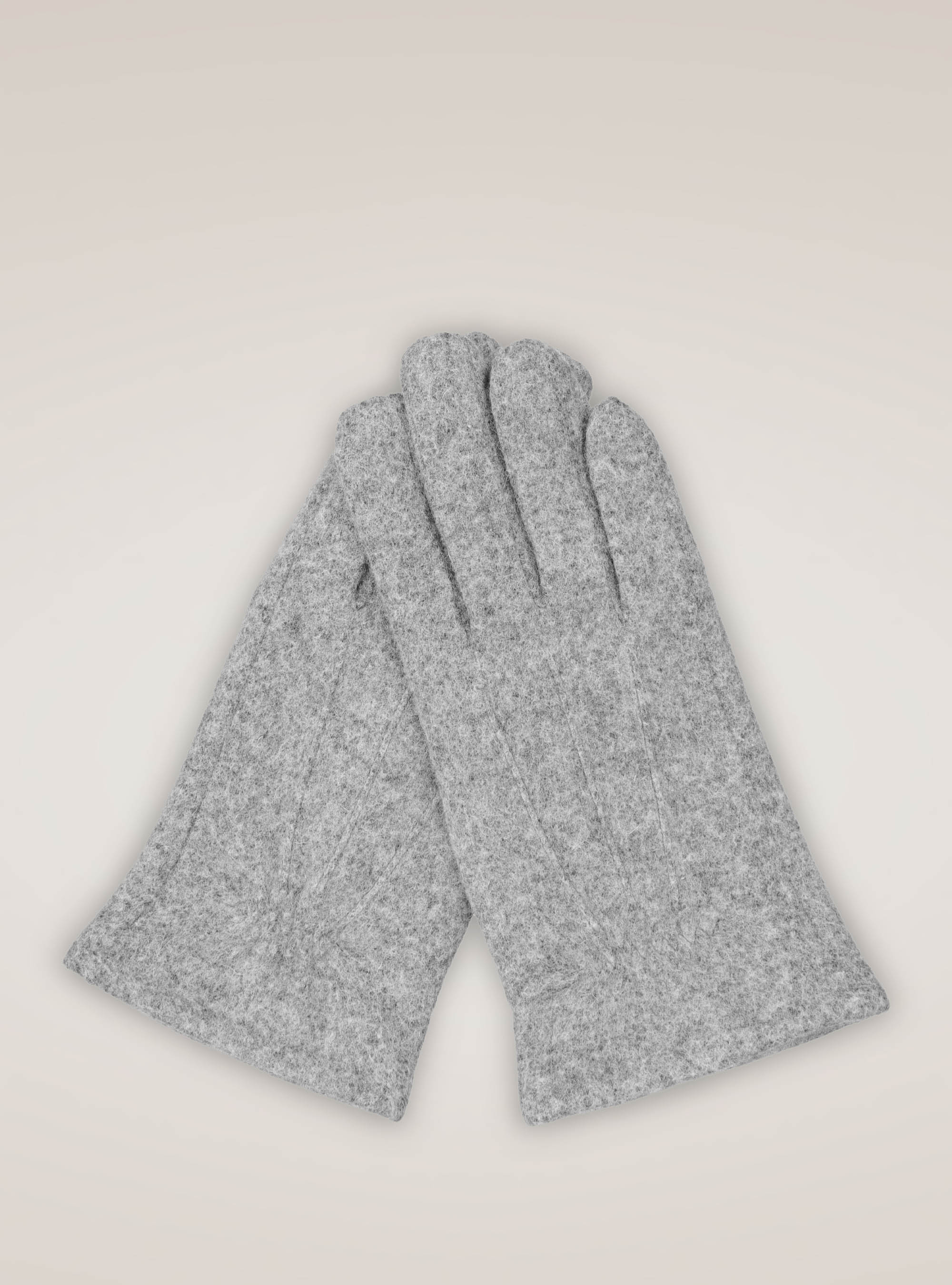 GUANTES DE LANA, GRIS MARENGO