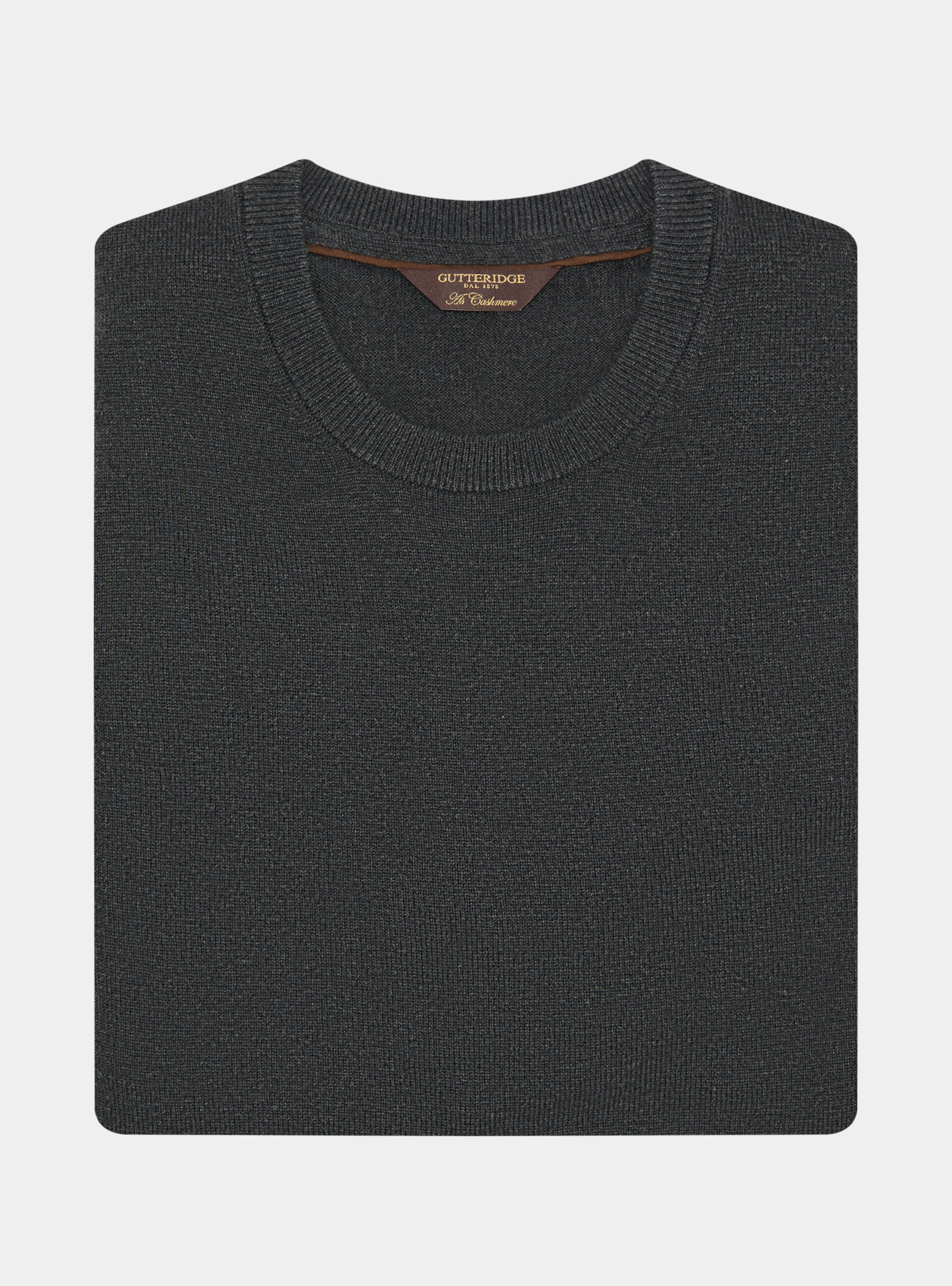 Maglia girocollo in misto lana, ASFALTO