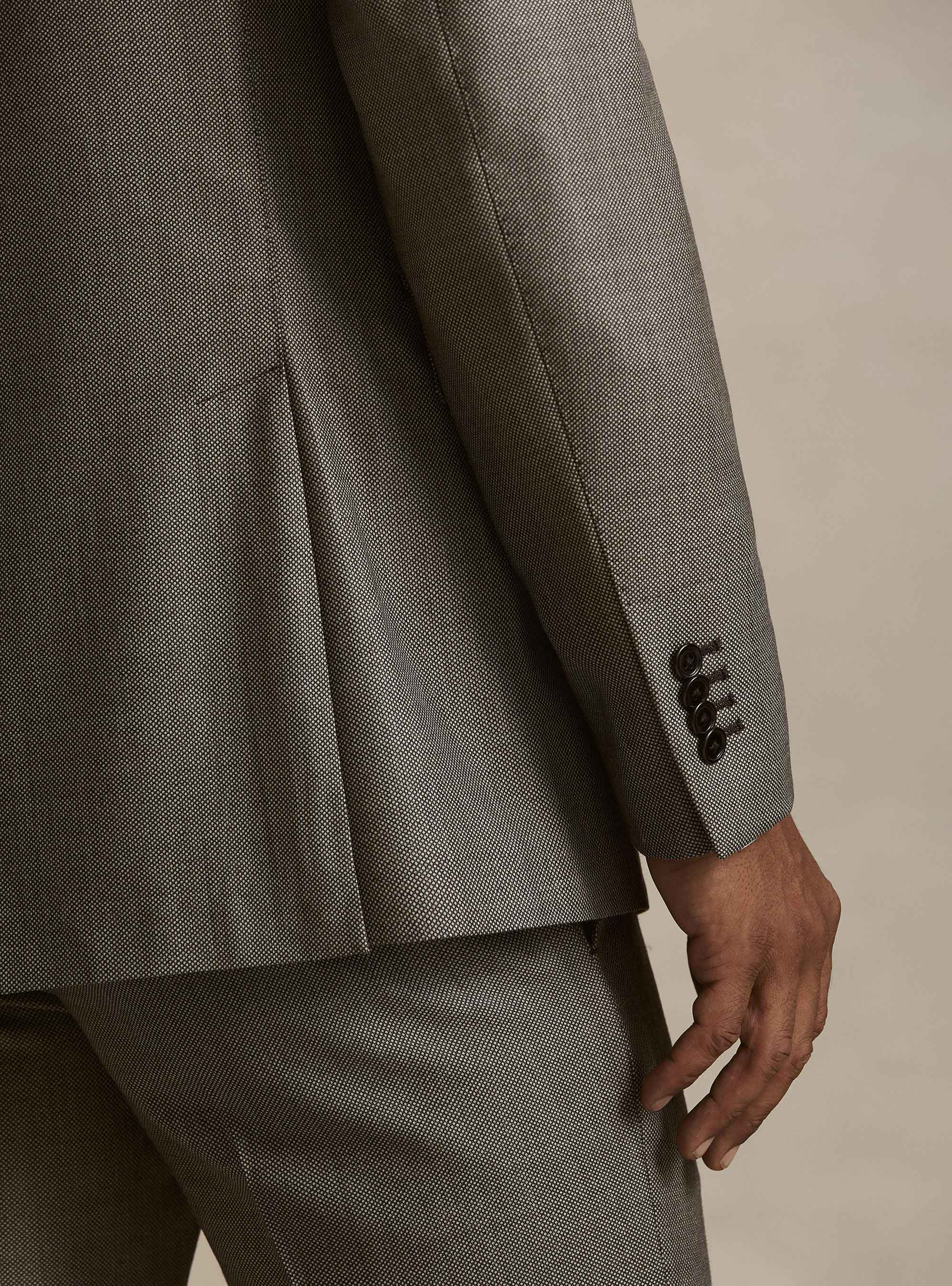 Americana de traje de pura lana ojo de perdiz Vitale Barberis Canonico, MARRONE 0508C