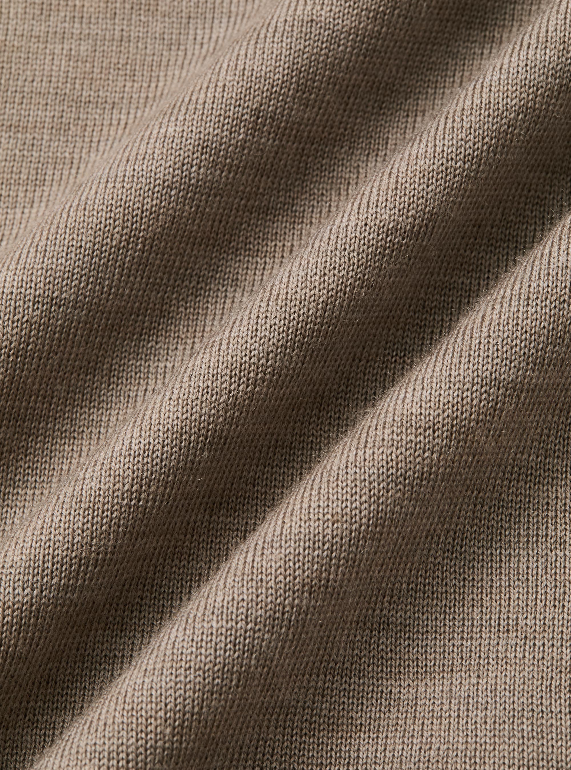Buttonless merino polo, FANGO 0555C
