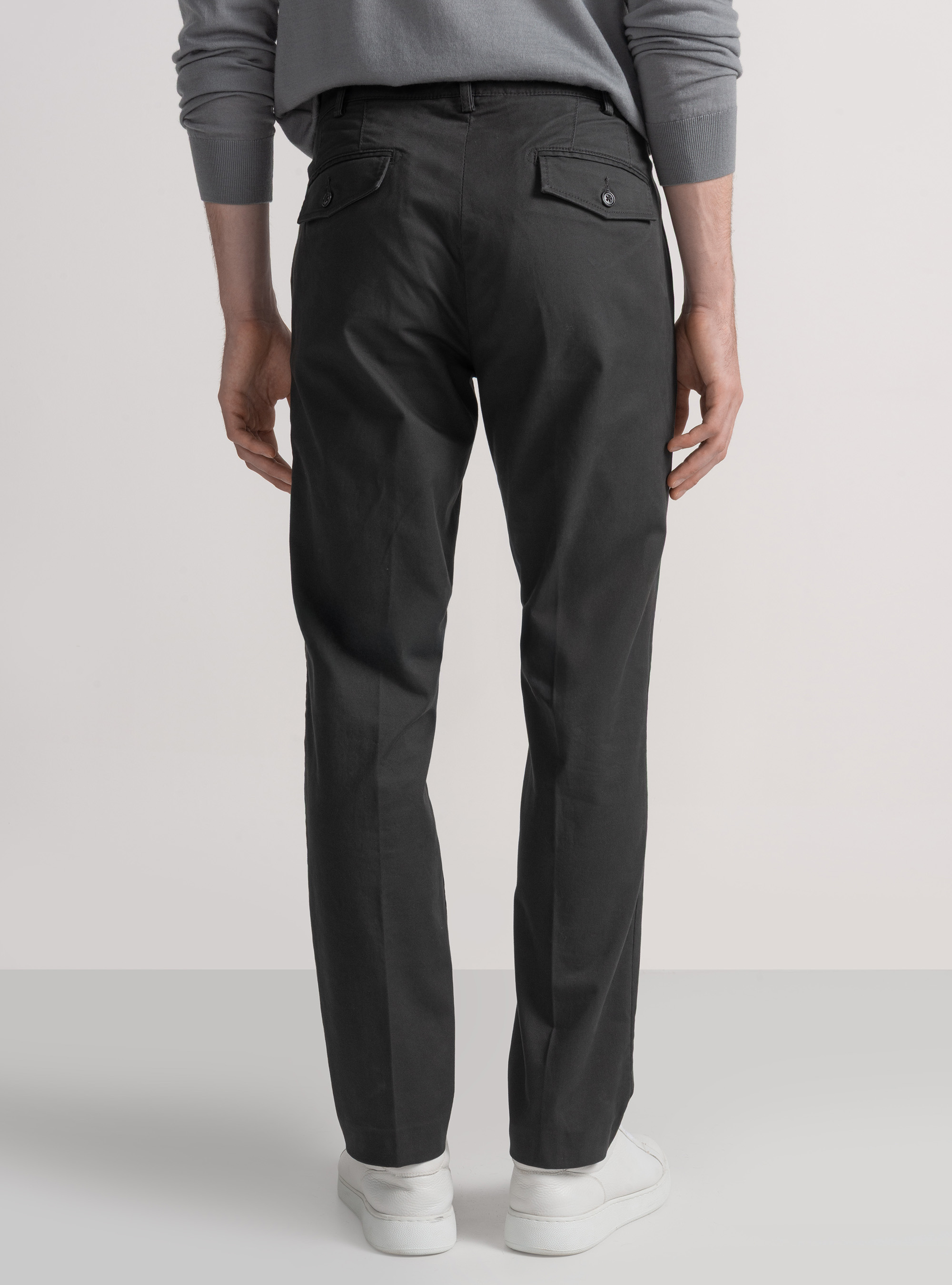 Pantal&oacute;n chino slim fit de sarga el&aacute;stica, GRIS MARENGO