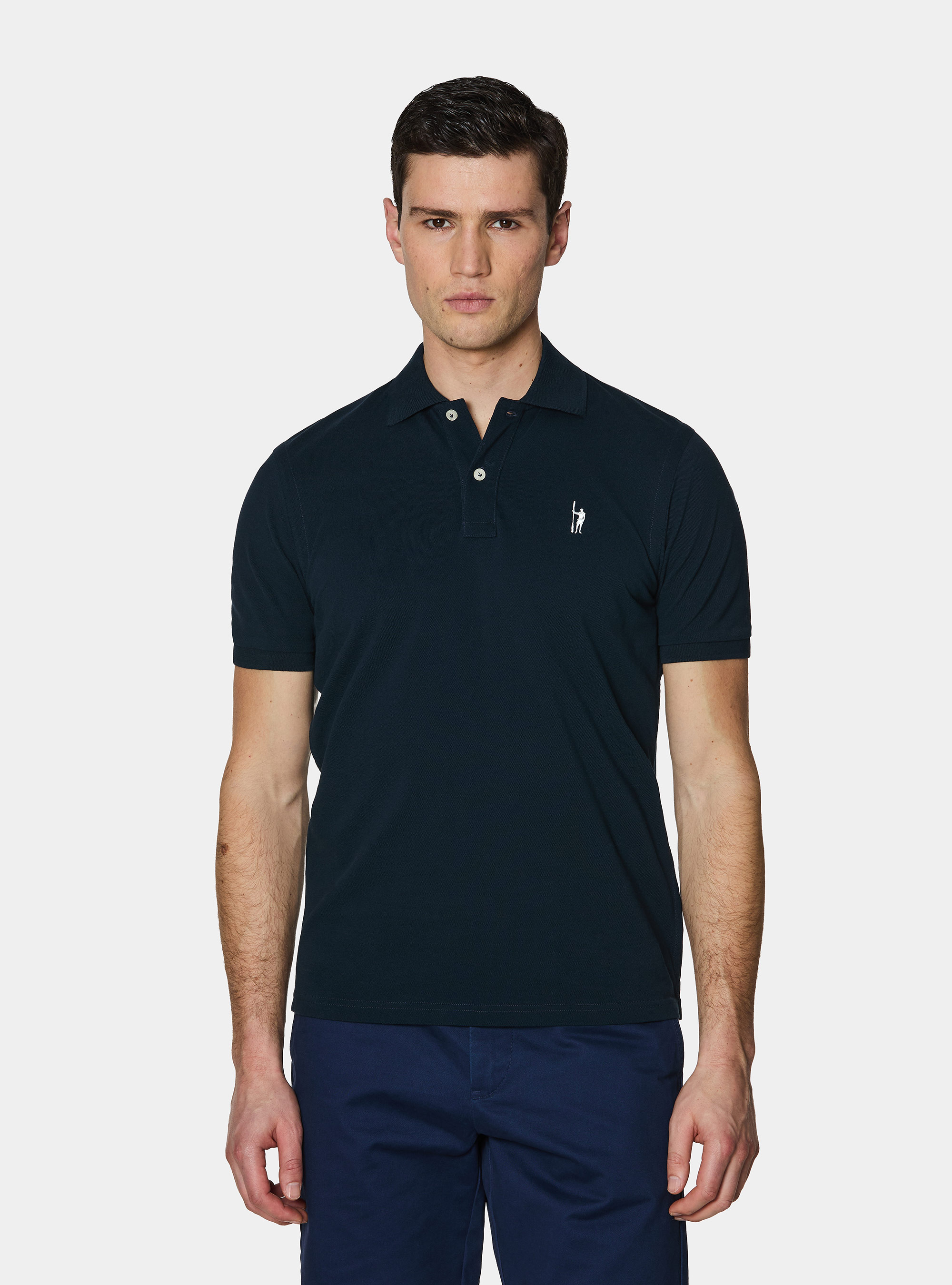 Polo classica in piquet, BLU NAVY
