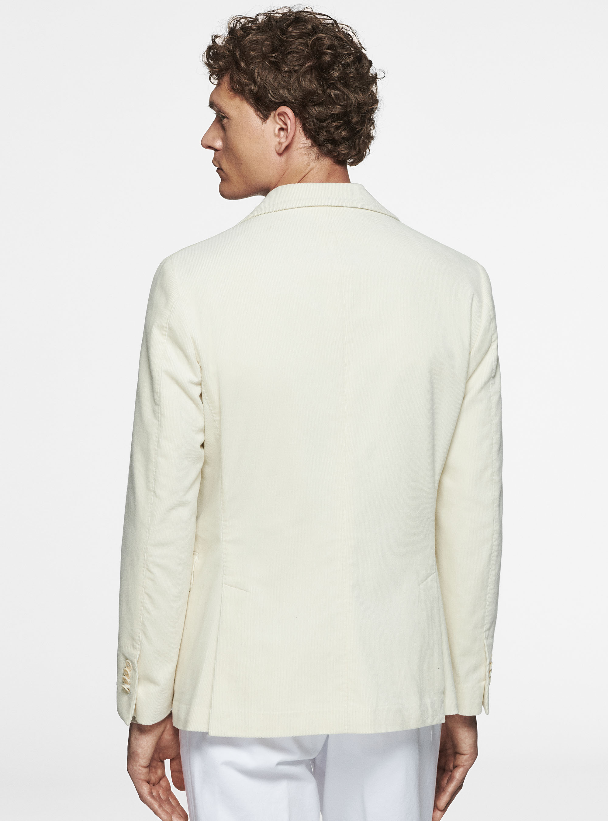 Duca Visconti di Modrone double-breasted corduroy blazer, OFF-WHITE