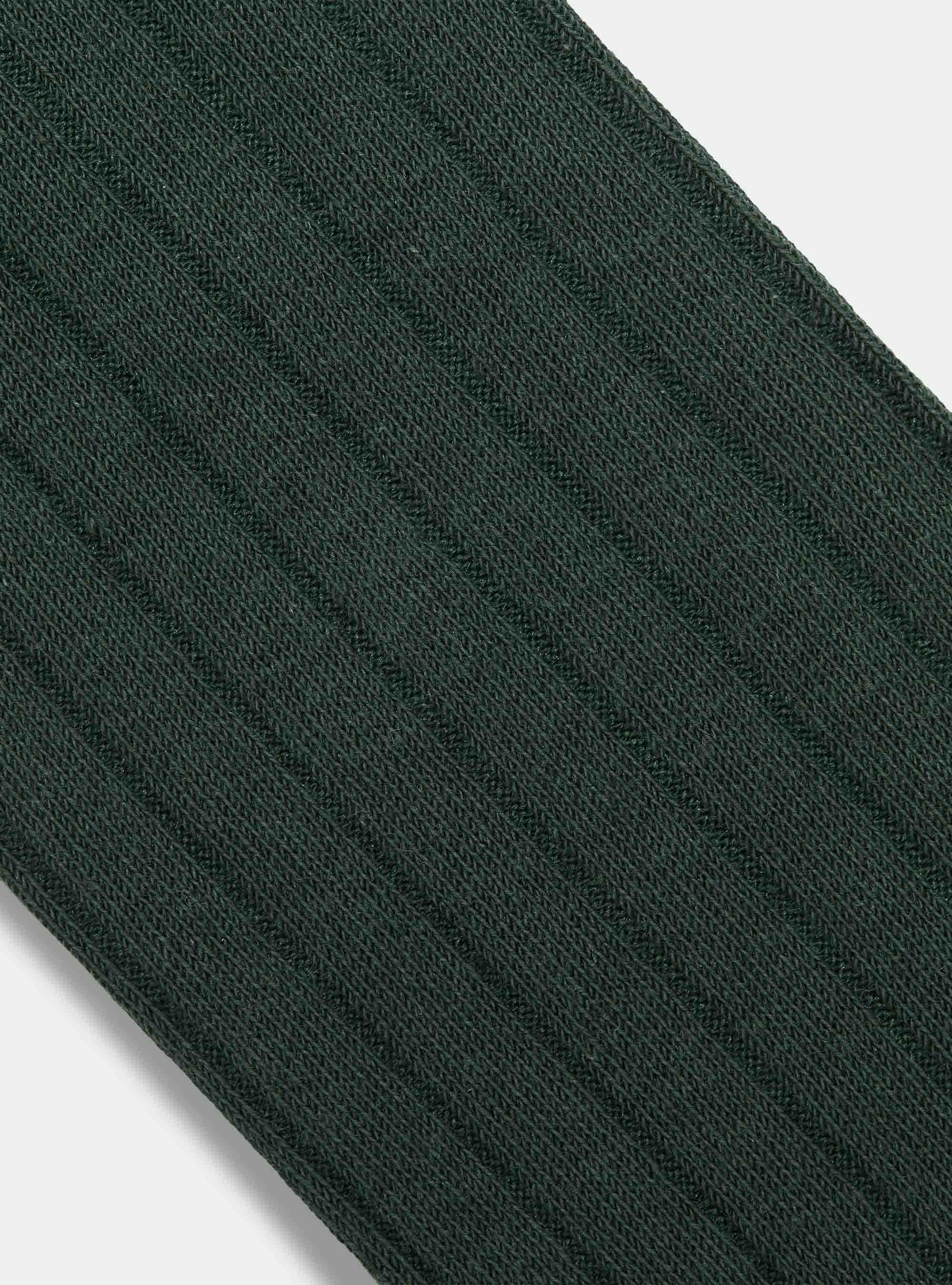 Ribbed embroidered socks, GREEN