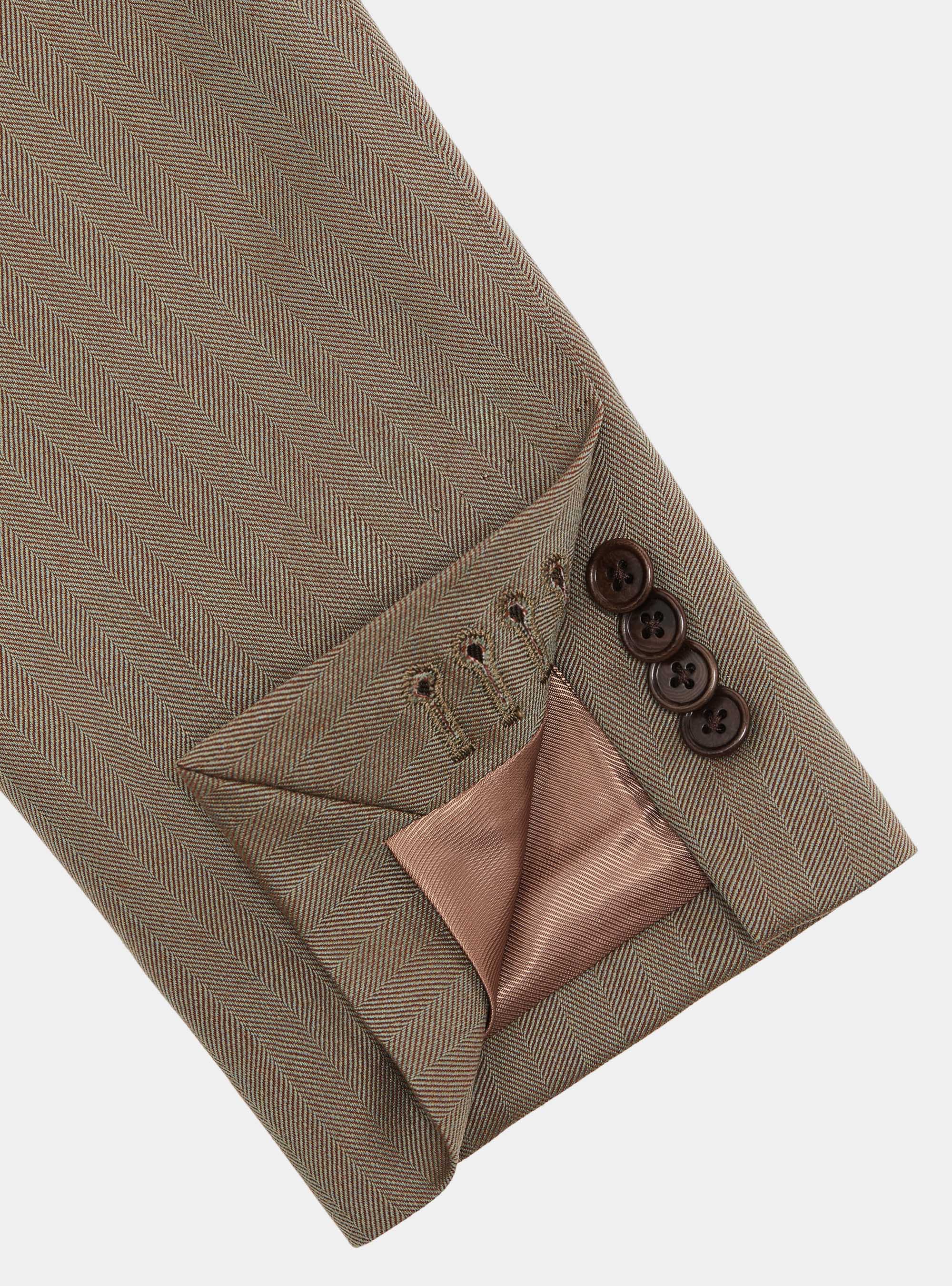 Vitale Barberis Canonico wool herringbone suit blazer, TERRACOTTA