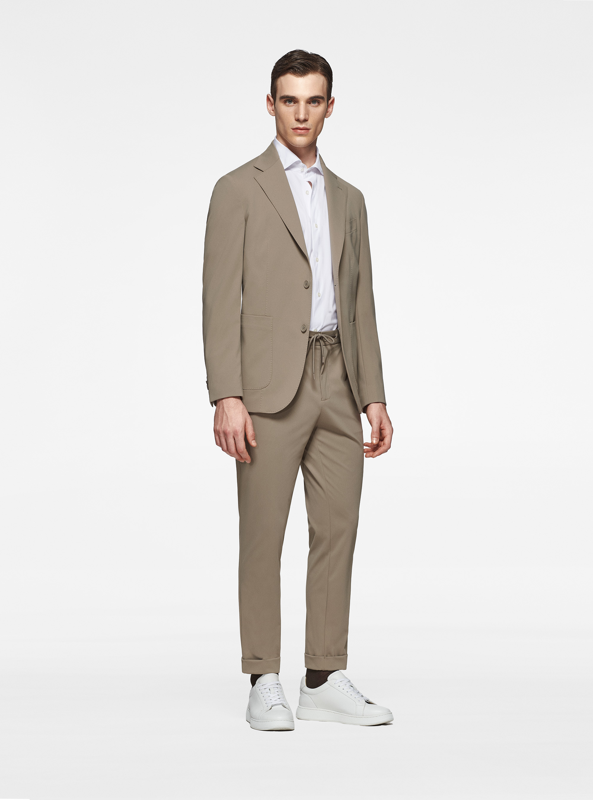 Giacca GT01 in nylon elasticizzato, FANGO